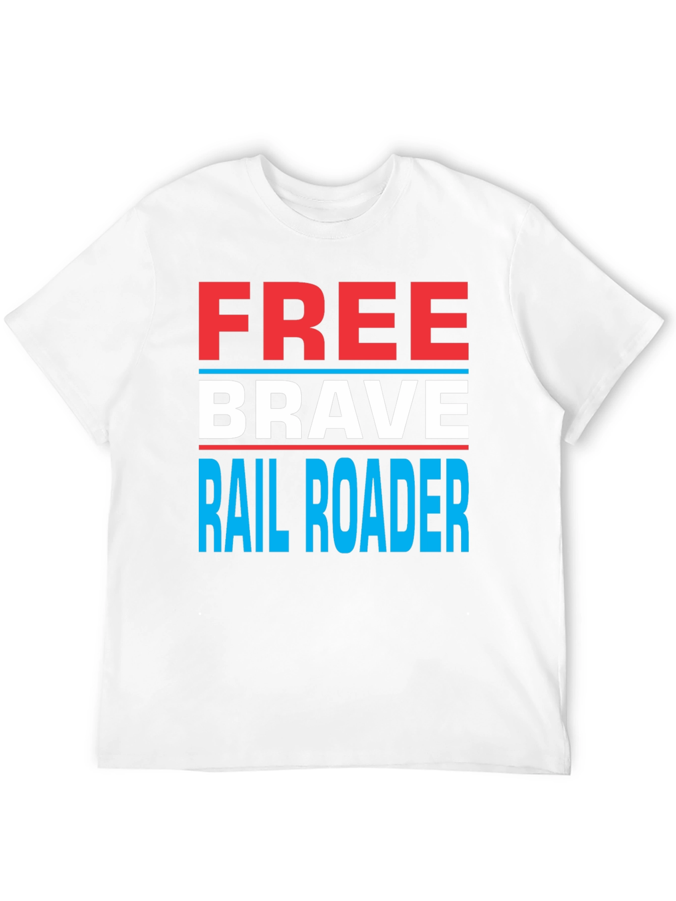 Free Brave Railroader Graphic T-Shirt