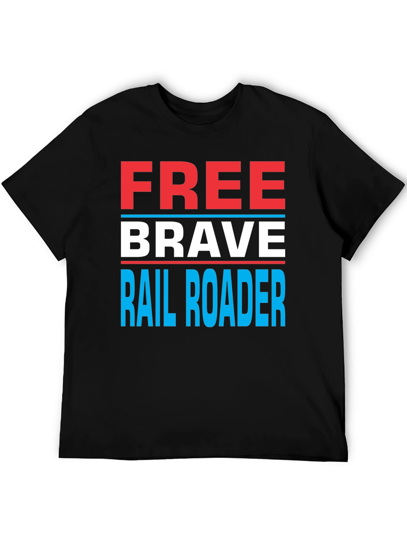 Free Brave Railroader Graphic T-Shirt