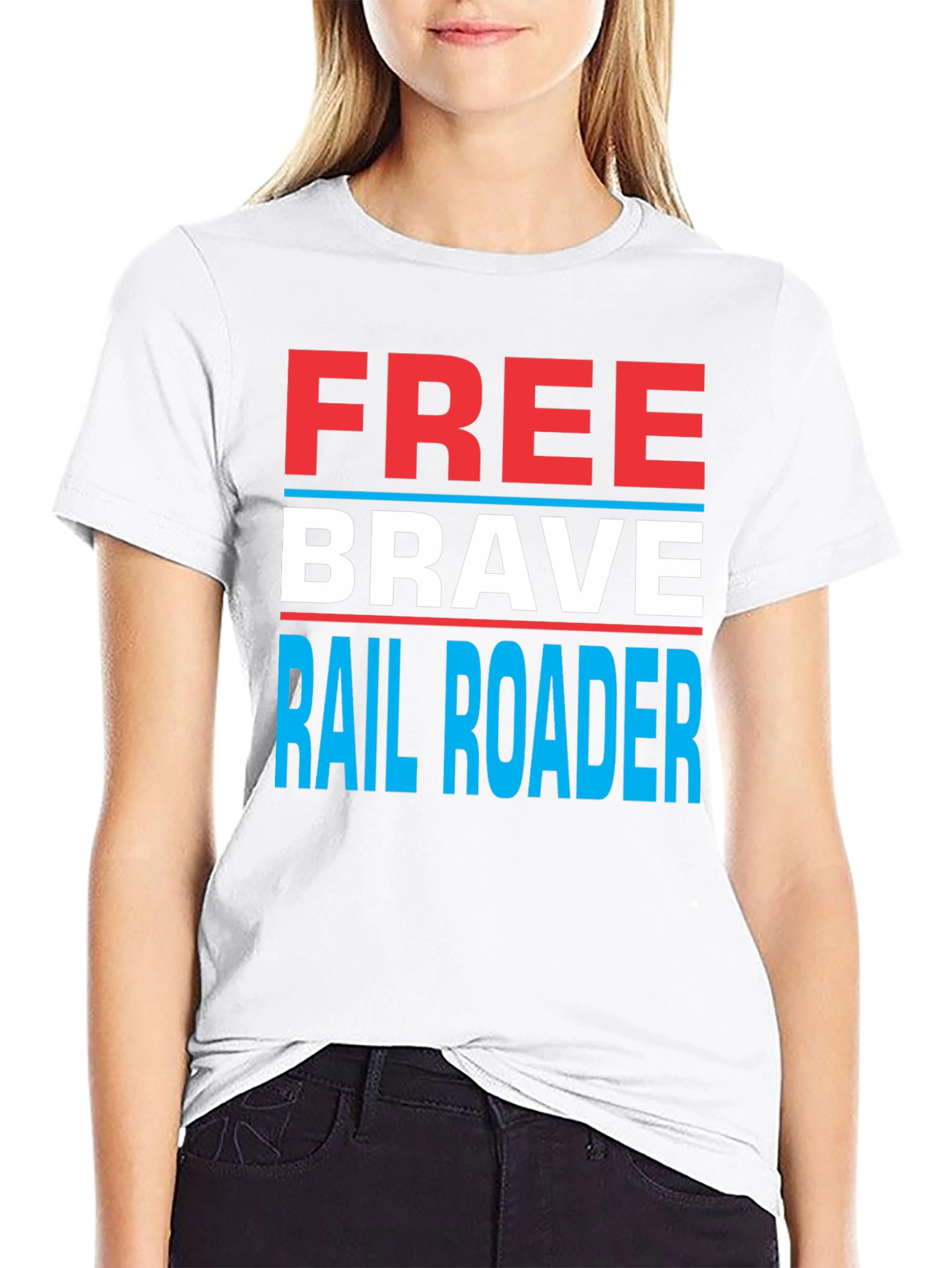 Free Brave Railroader Graphic T-Shirt