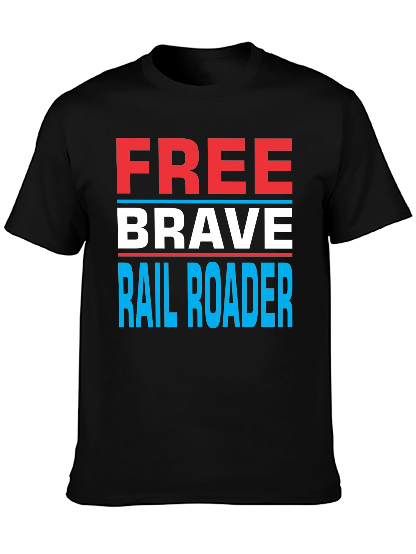 Free Brave Railroader Graphic T-Shirt