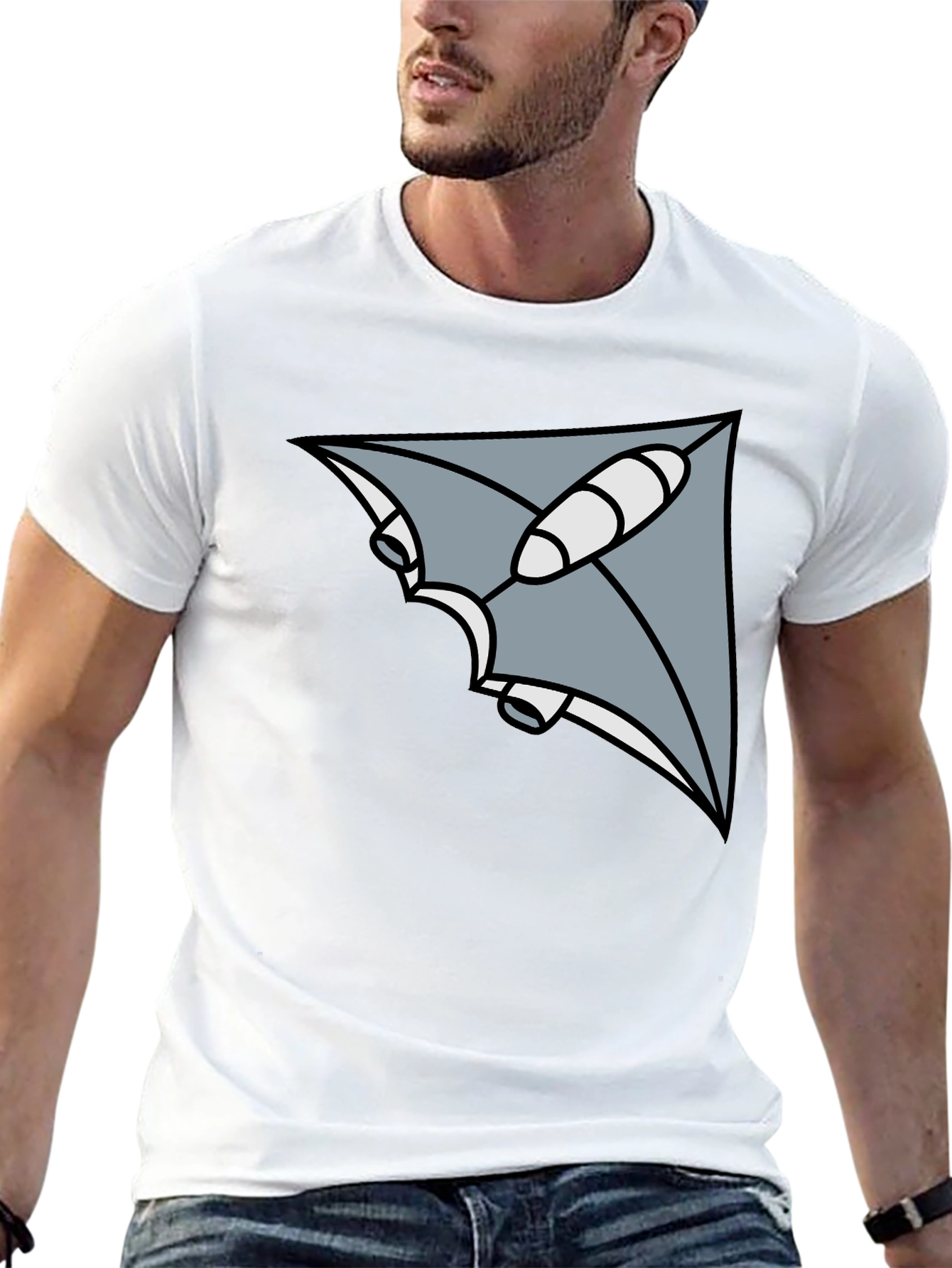 Geometric Ray Black T-Shirt