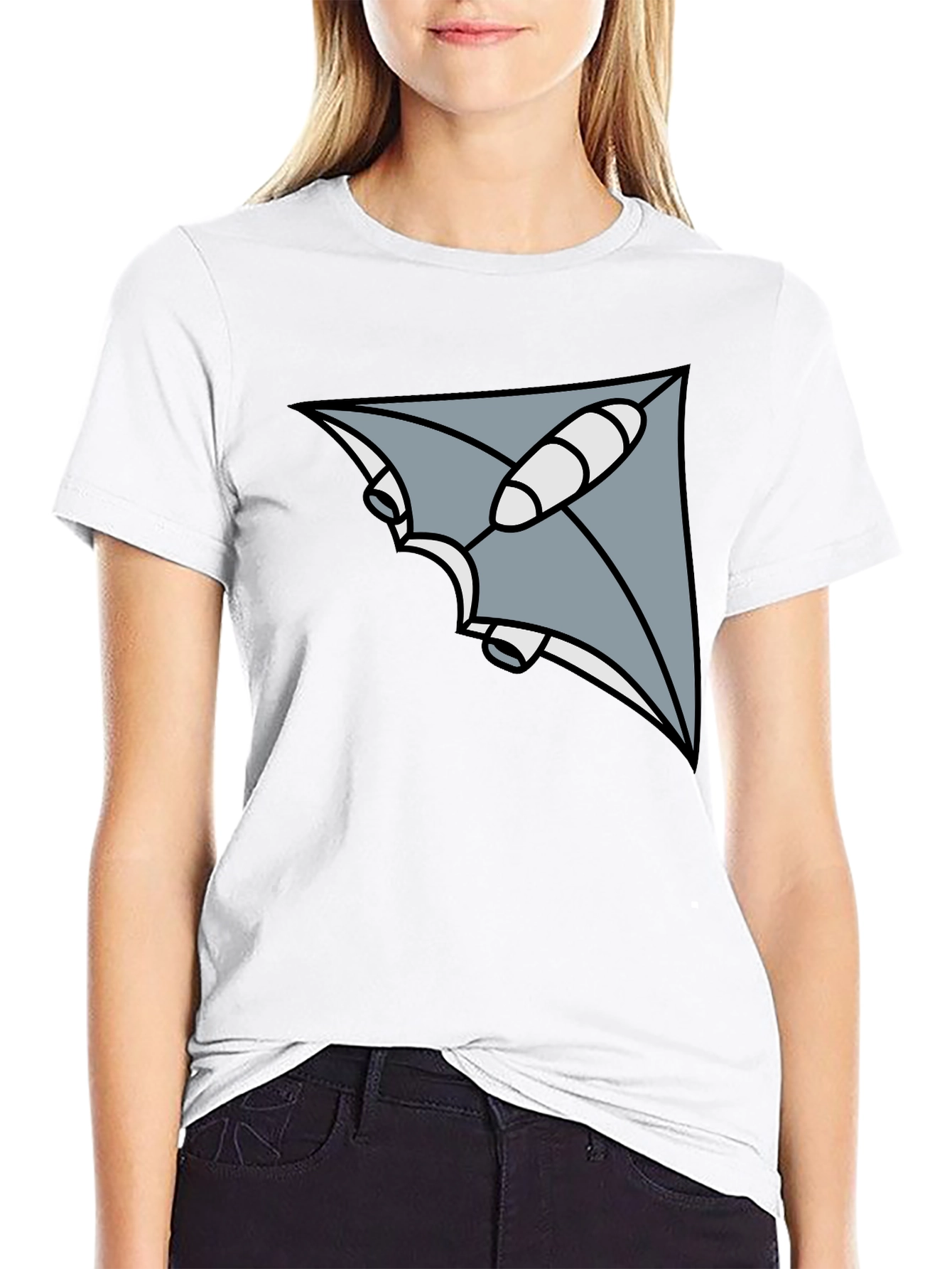 Geometric Ray Black T-Shirt