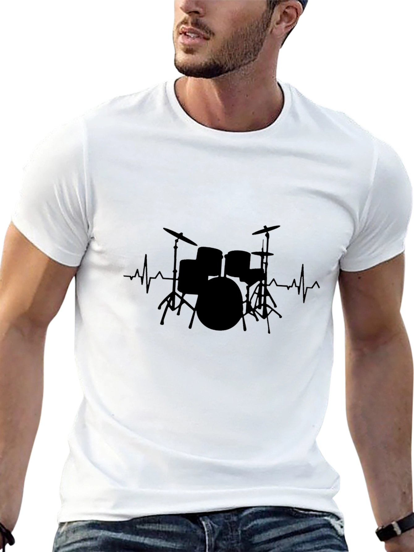 Drumbeat Heartbeat T-Shirt - Black