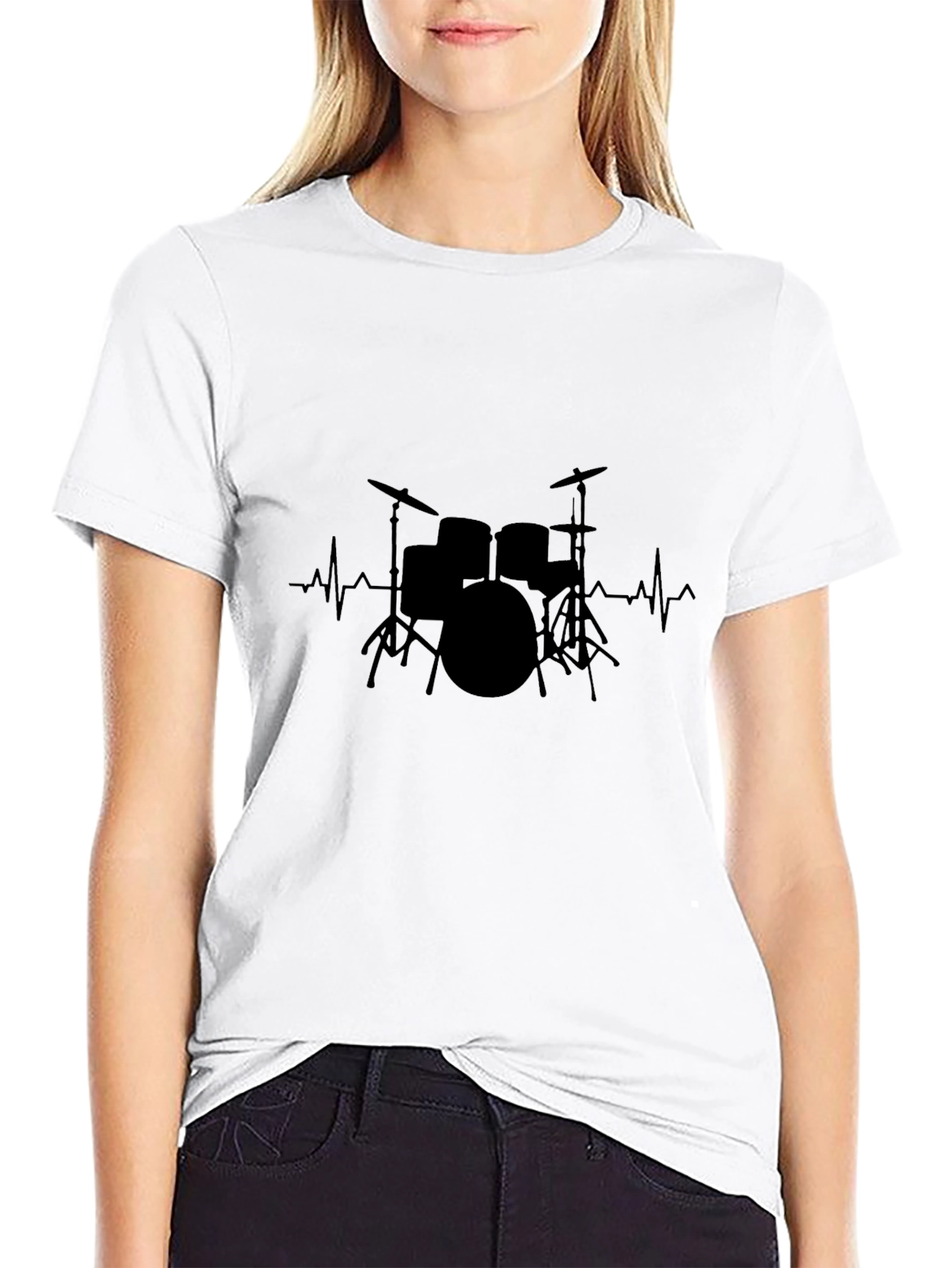 Drumbeat Heartbeat T-Shirt - Black