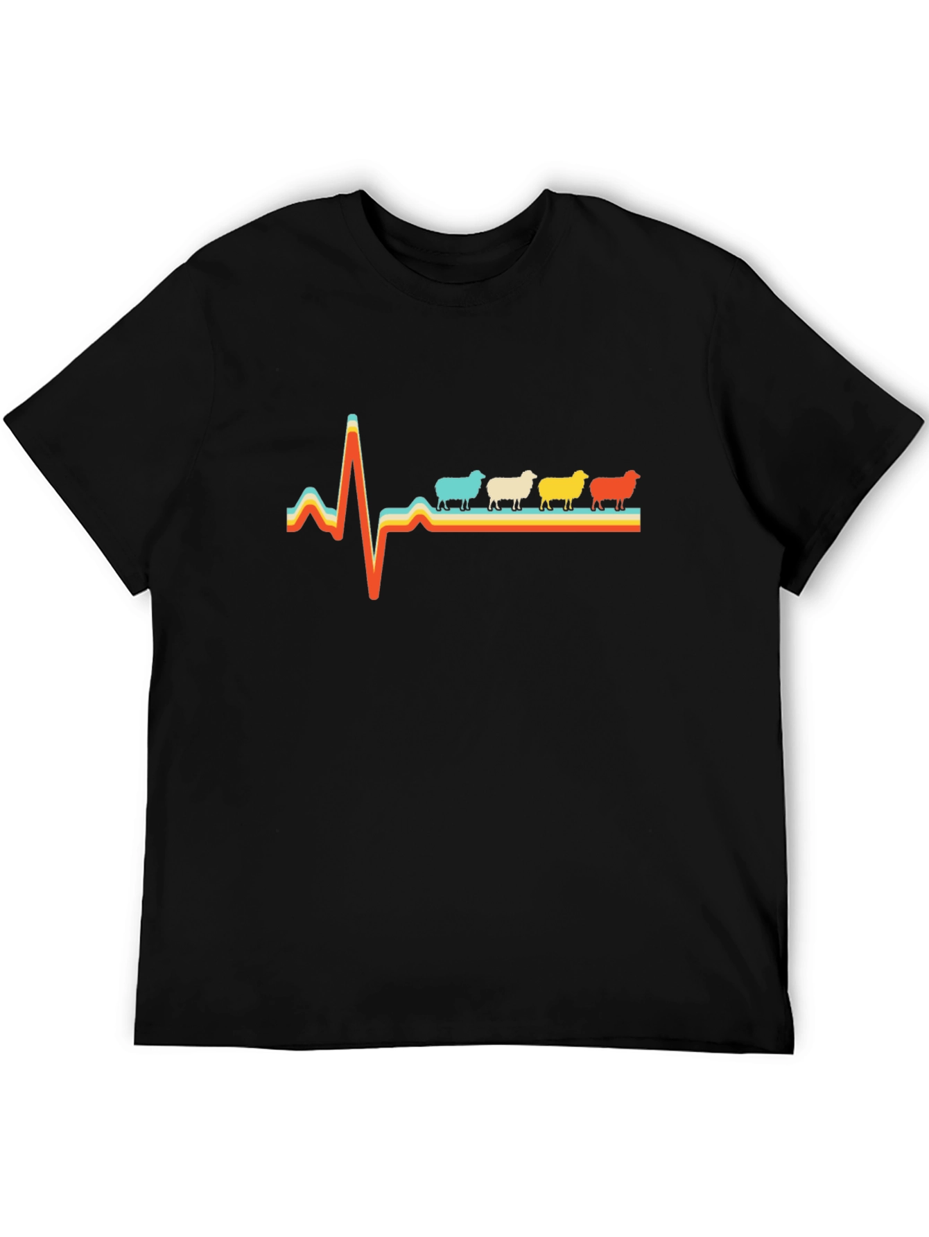 Sheep Heartbeat T-Shirt - Quirky Graphic Tee