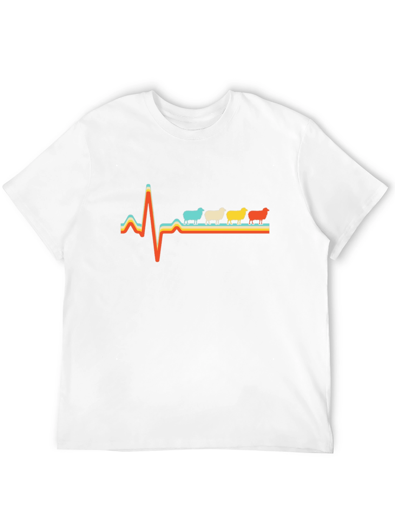 Sheep Heartbeat T-Shirt - Quirky Graphic Tee