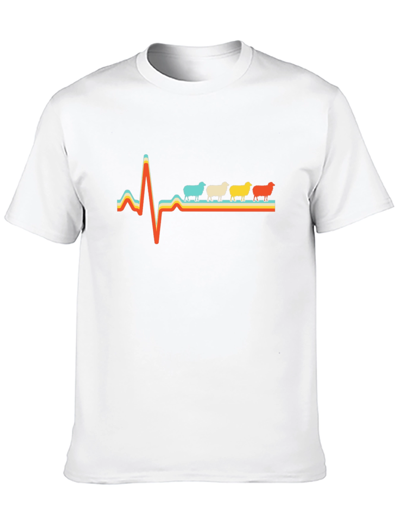 Sheep Heartbeat T-Shirt - Quirky Graphic Tee