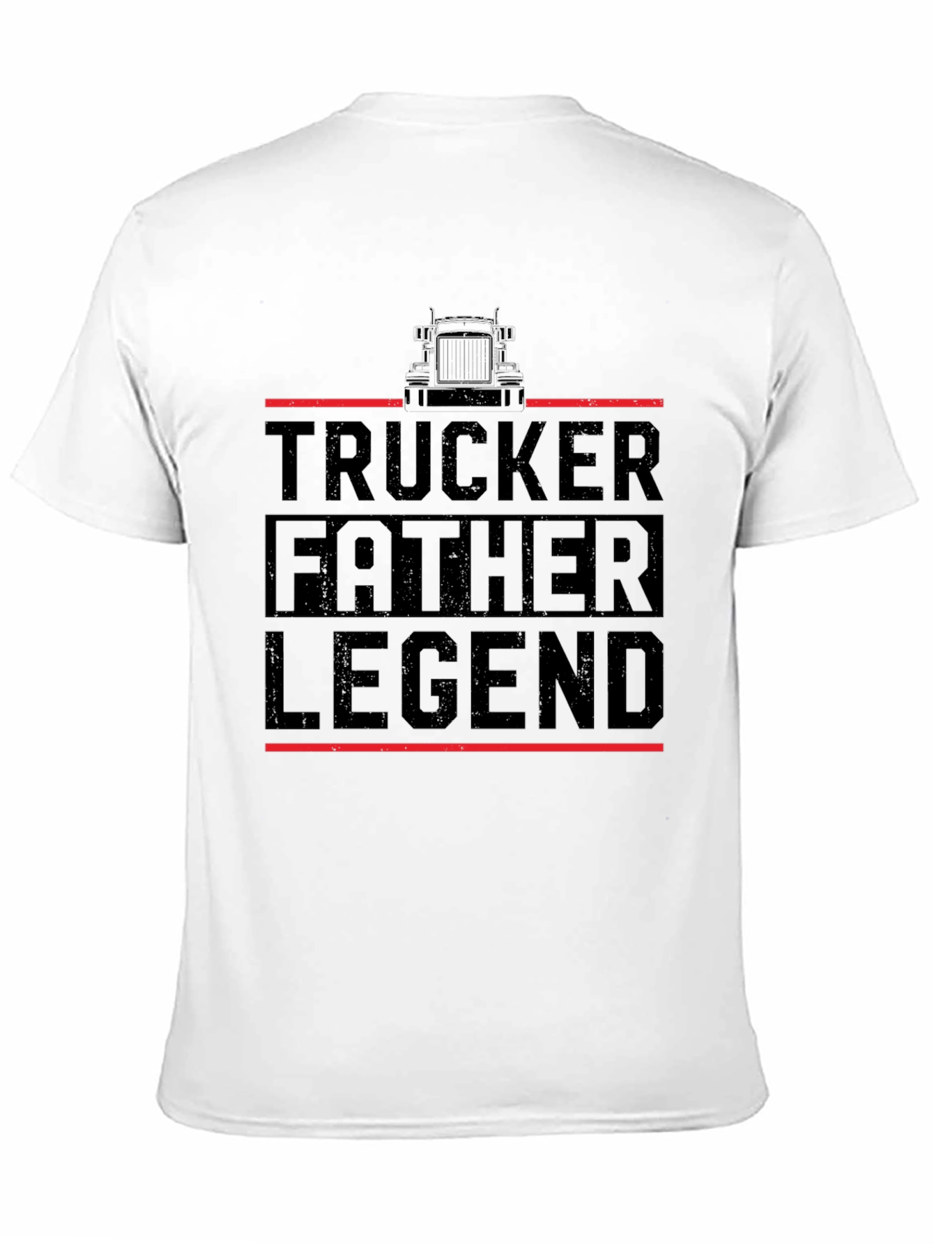 Trucker Father Legend T-Shirt - Black Graphic Tee