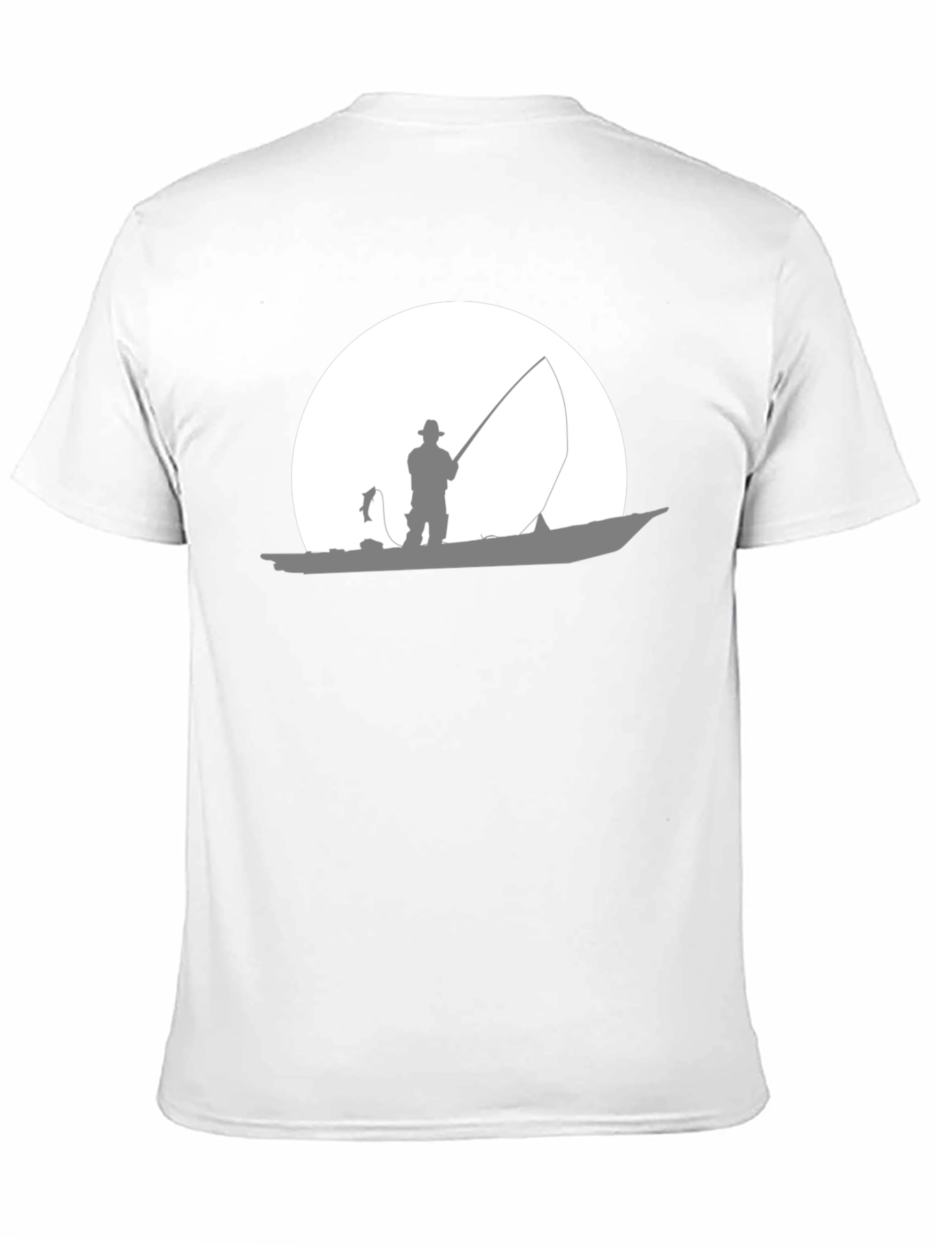 Fishing Silhouette T-Shirt - Black