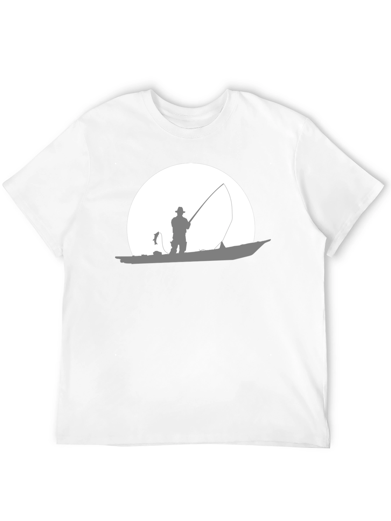Fishing Silhouette T-Shirt - Black