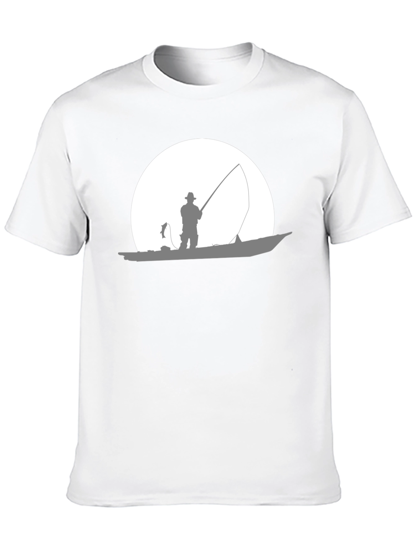 Fishing Silhouette T-Shirt - Black