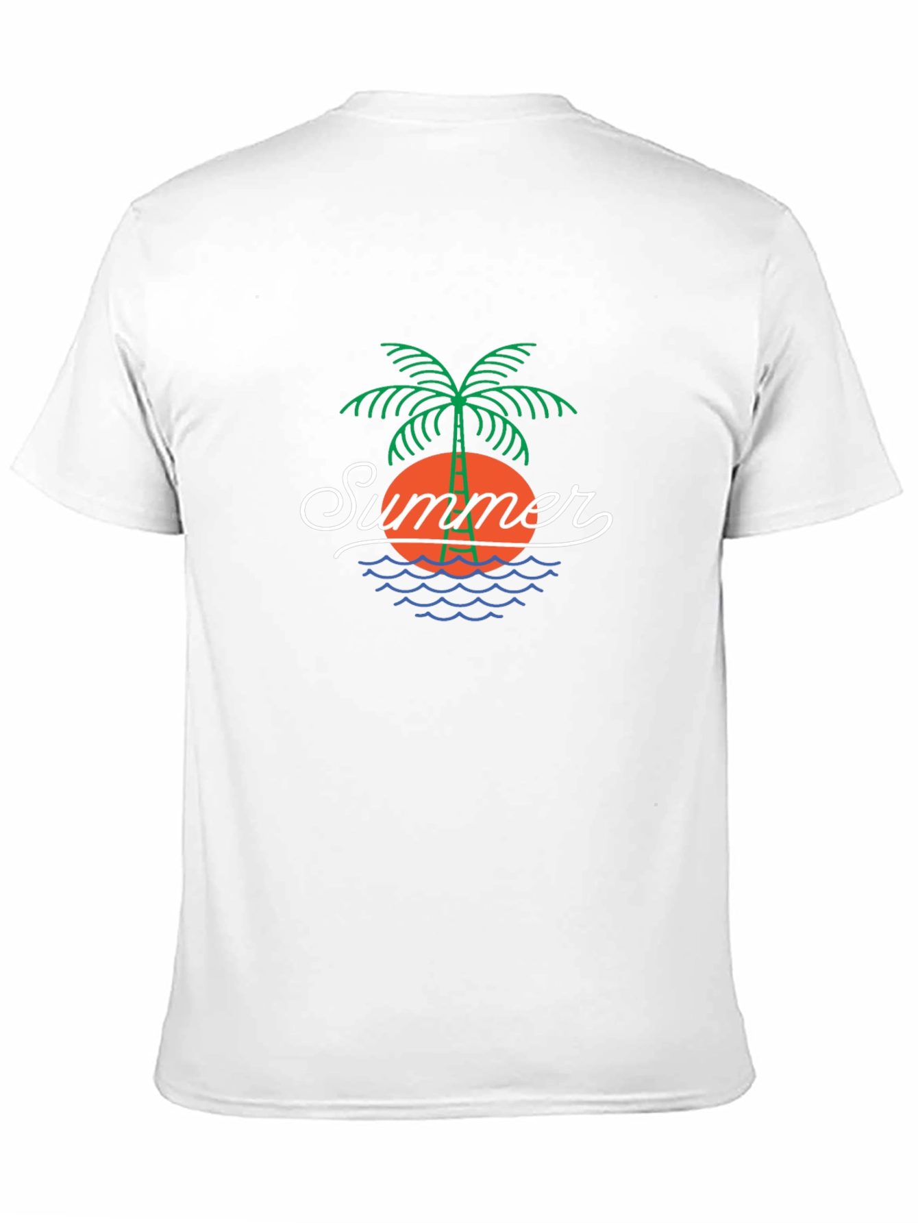 Summer Palm Tree Graphic Black T-Shirt