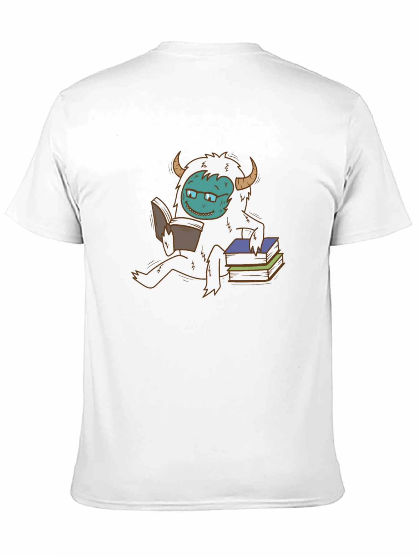 Funny Yeti Reading Book T-Shirt