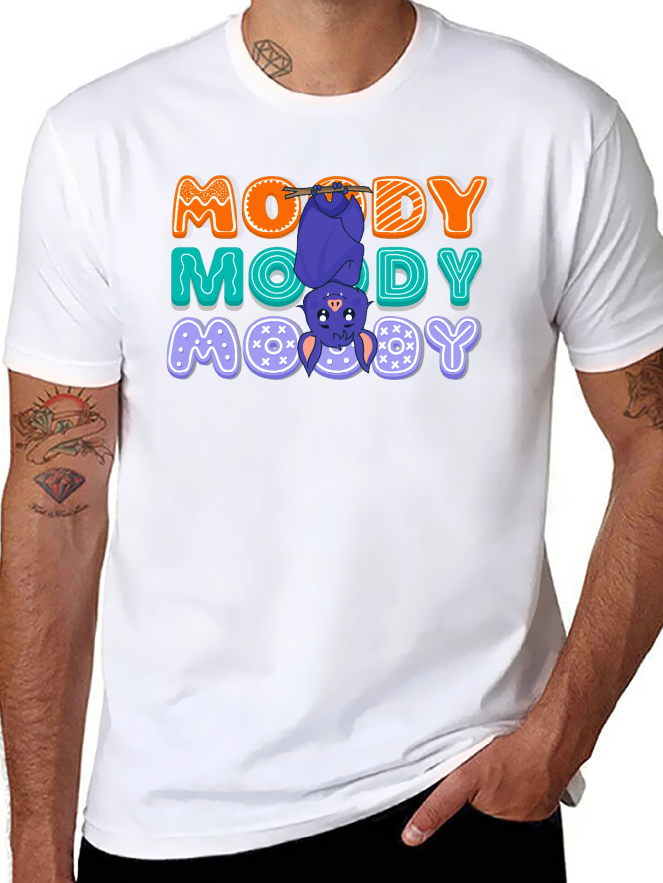 Moody Bat Graphic T-Shirt