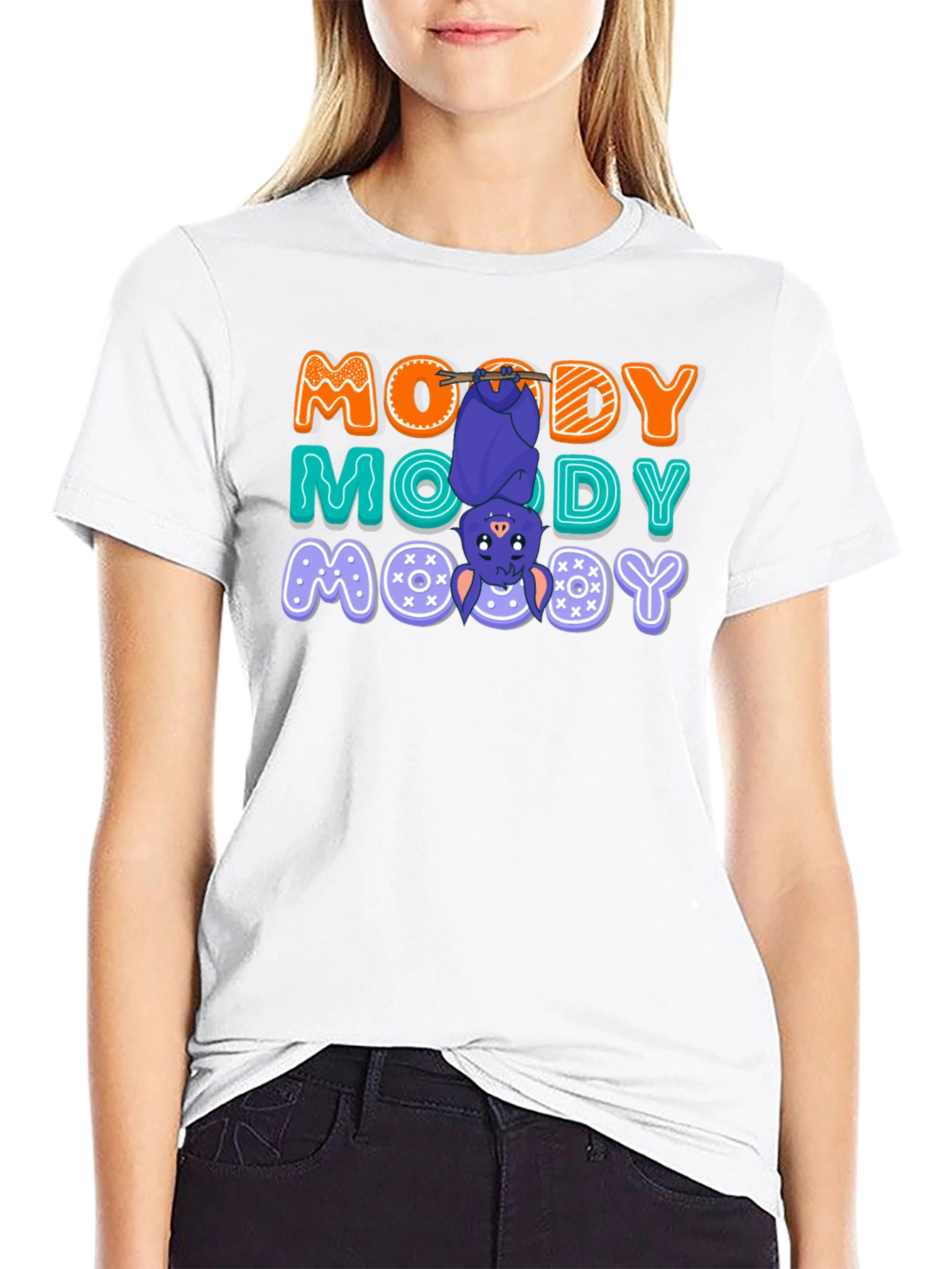 Moody Bat Graphic T-Shirt