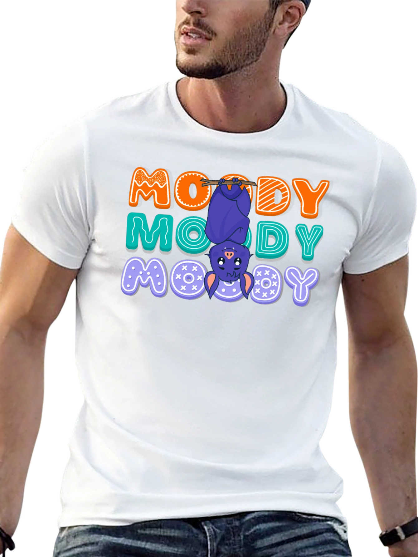 Moody Bat Graphic T-Shirt