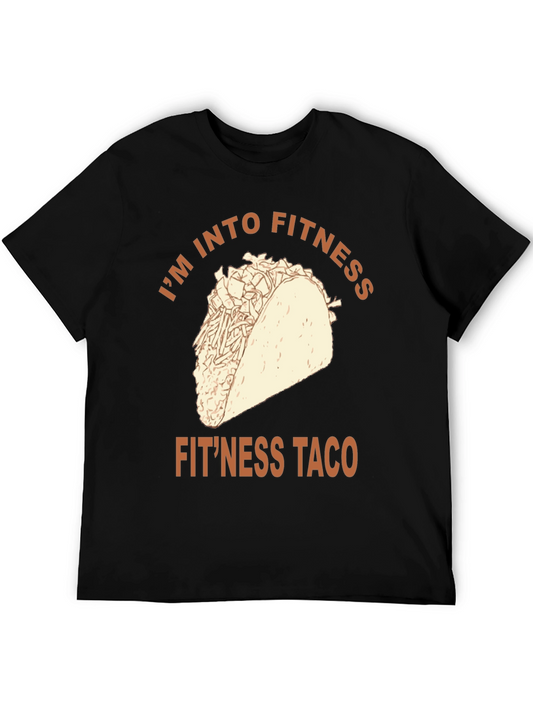Fitness Taco Graphic Tee - Novelty Workout Shirt