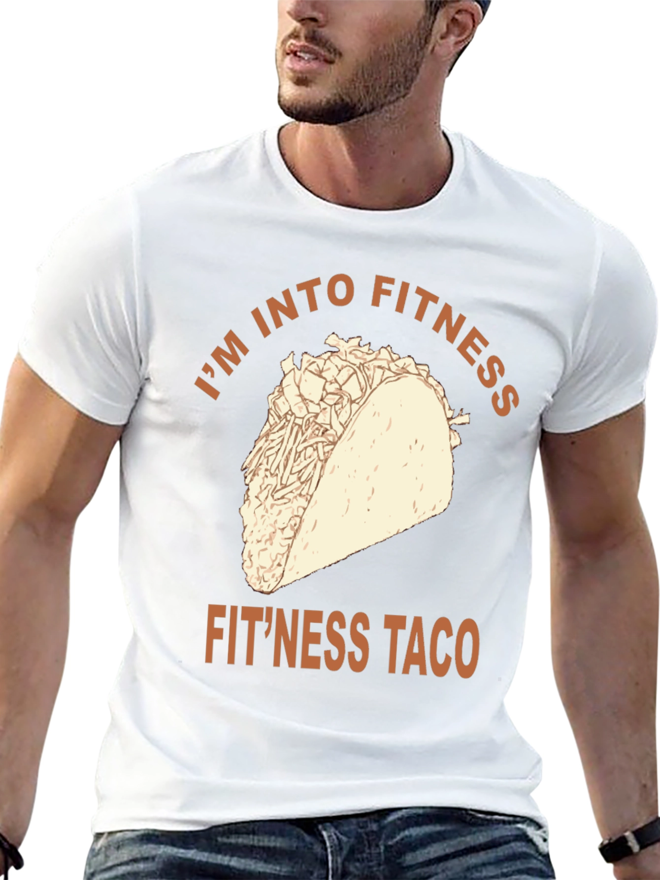 Fitness Taco Graphic Tee - Novelty Workout Shirt