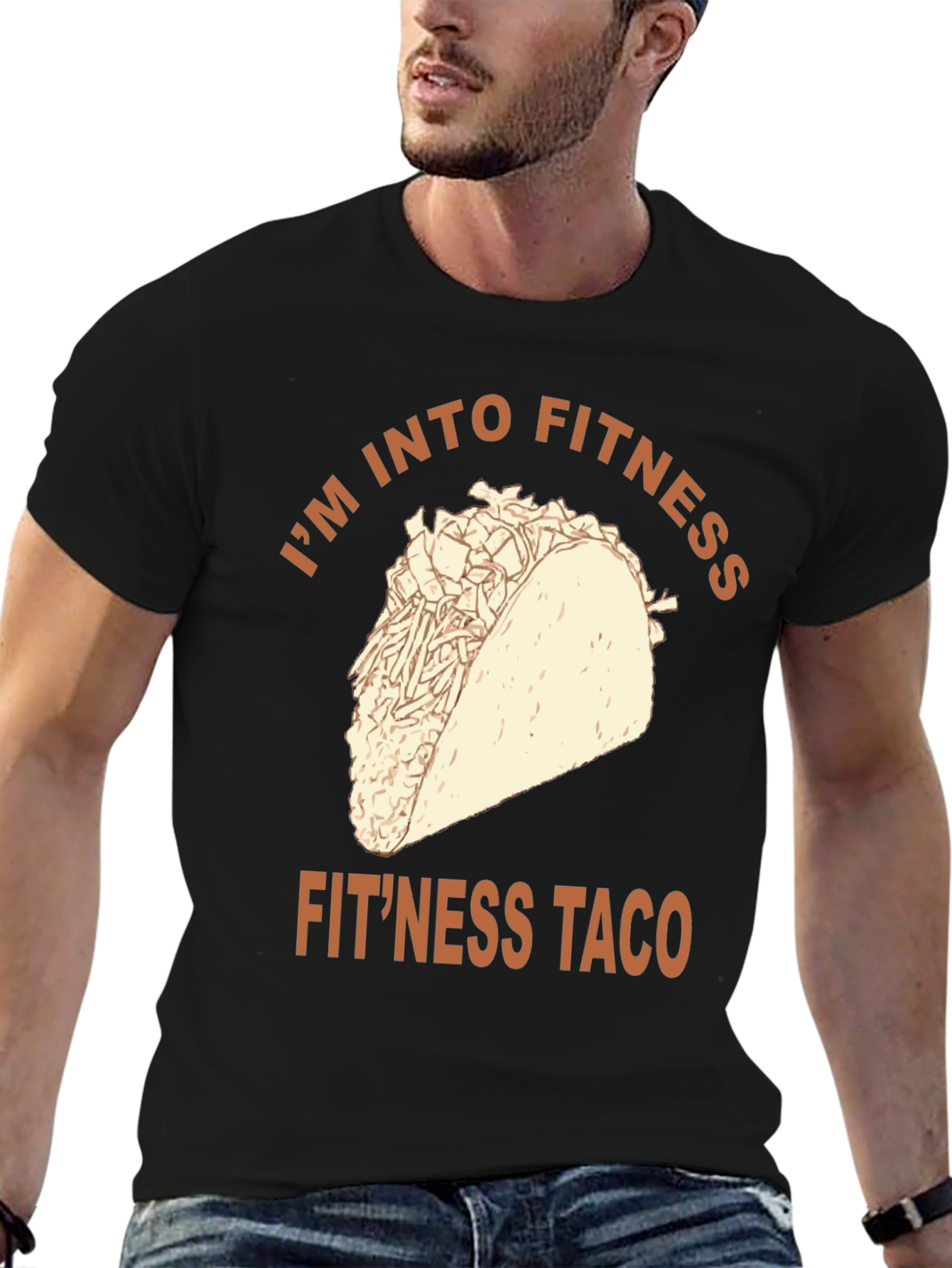 Fitness Taco Graphic Tee - Novelty Workout Shirt