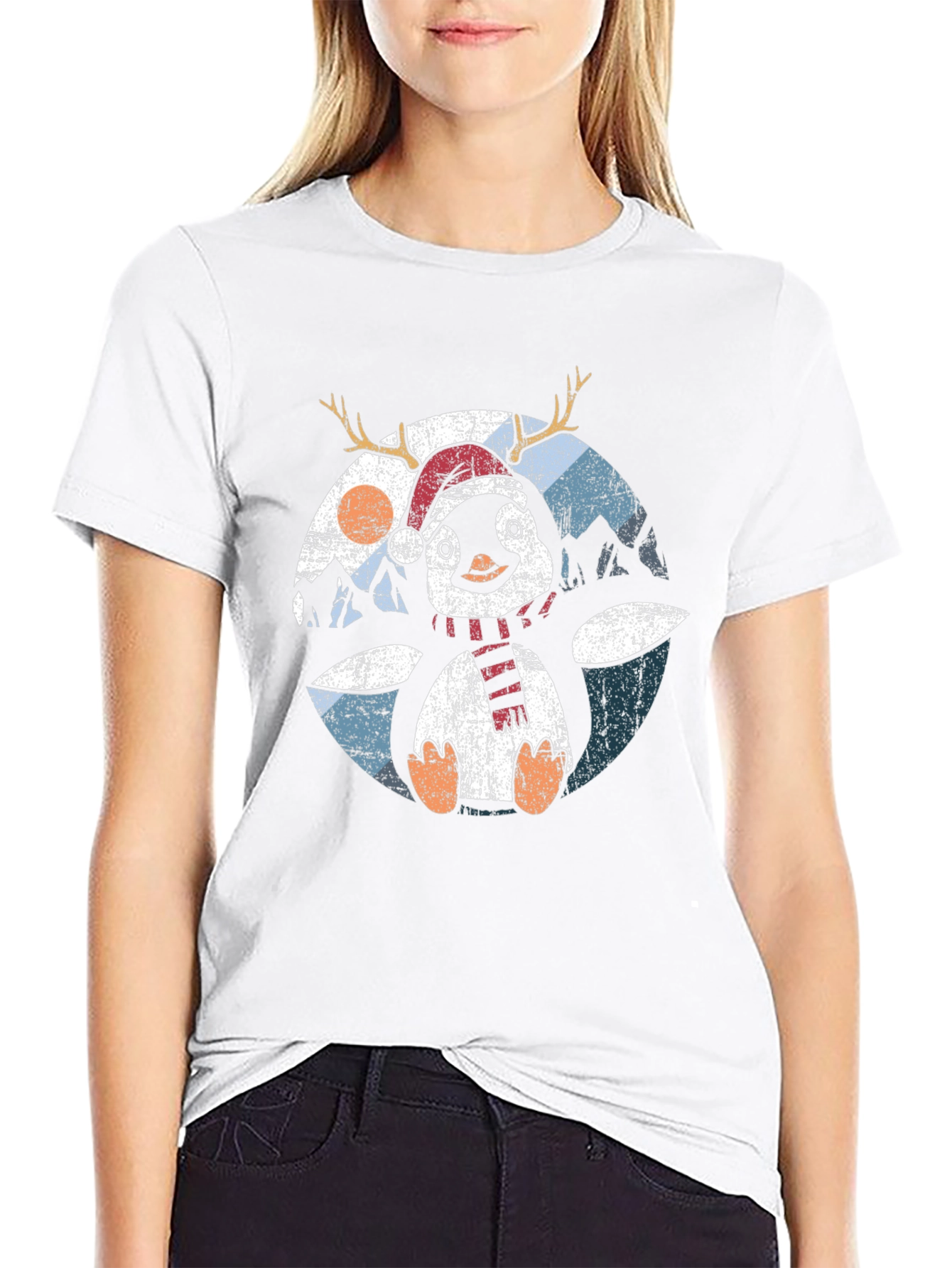 Penguin Holiday Tee: Christmas Antler T-Shirt