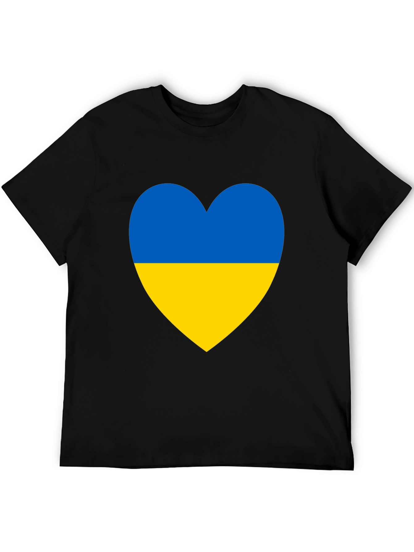 Ukraine Flag Heart T-Shirt - Show Your Support