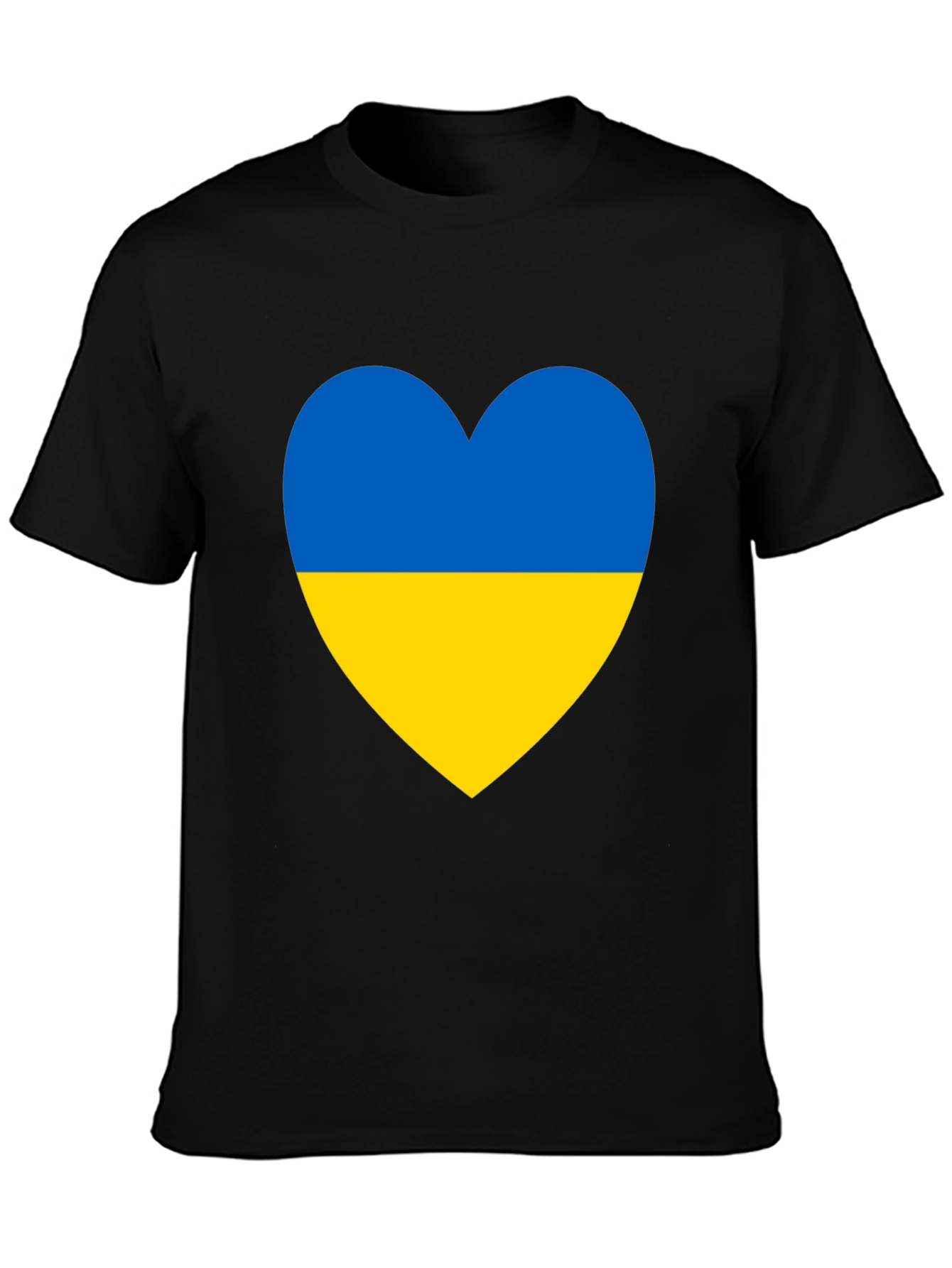 Ukraine Flag Heart T-Shirt - Show Your Support