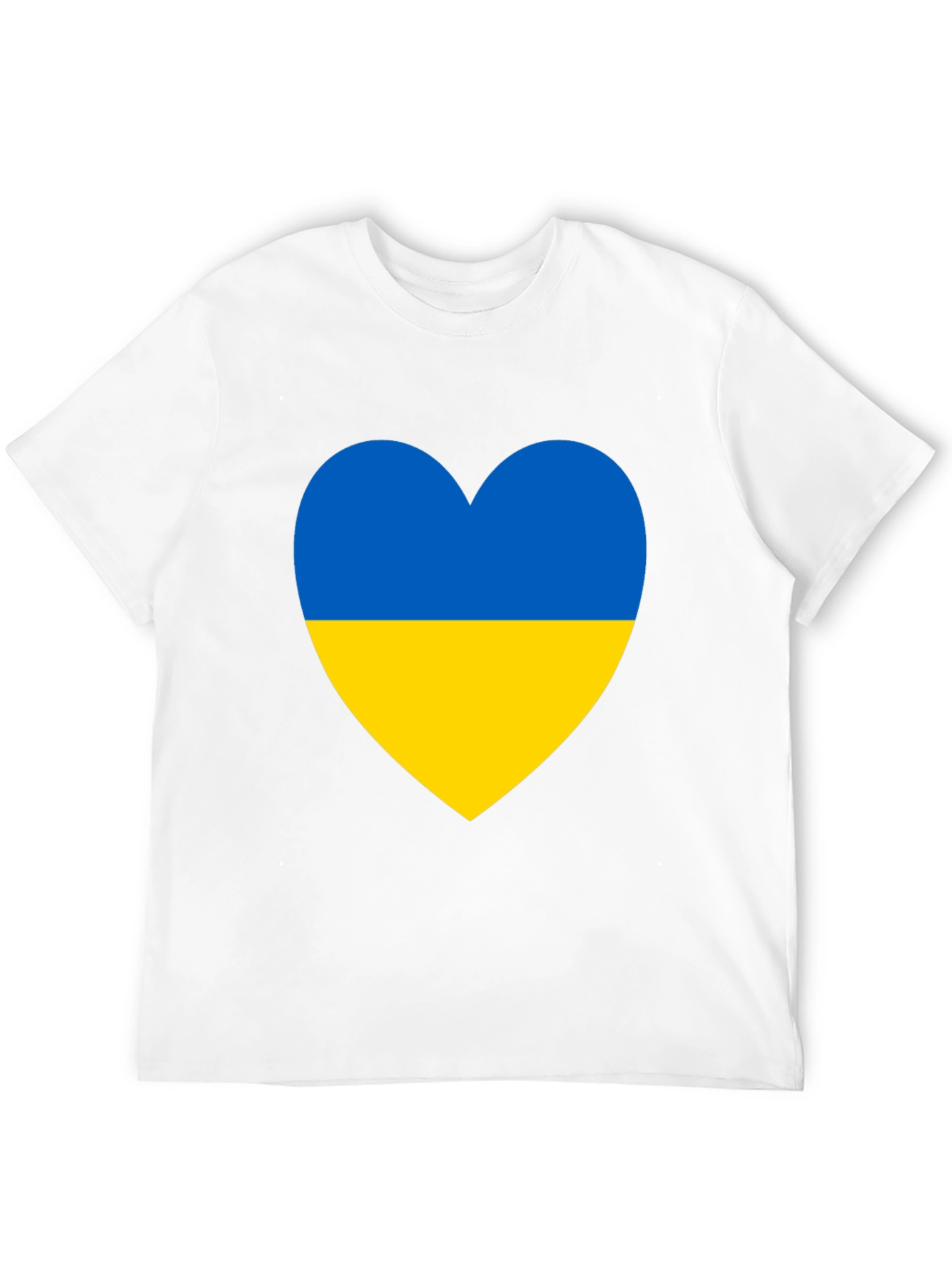 Ukraine Flag Heart T-Shirt - Show Your Support