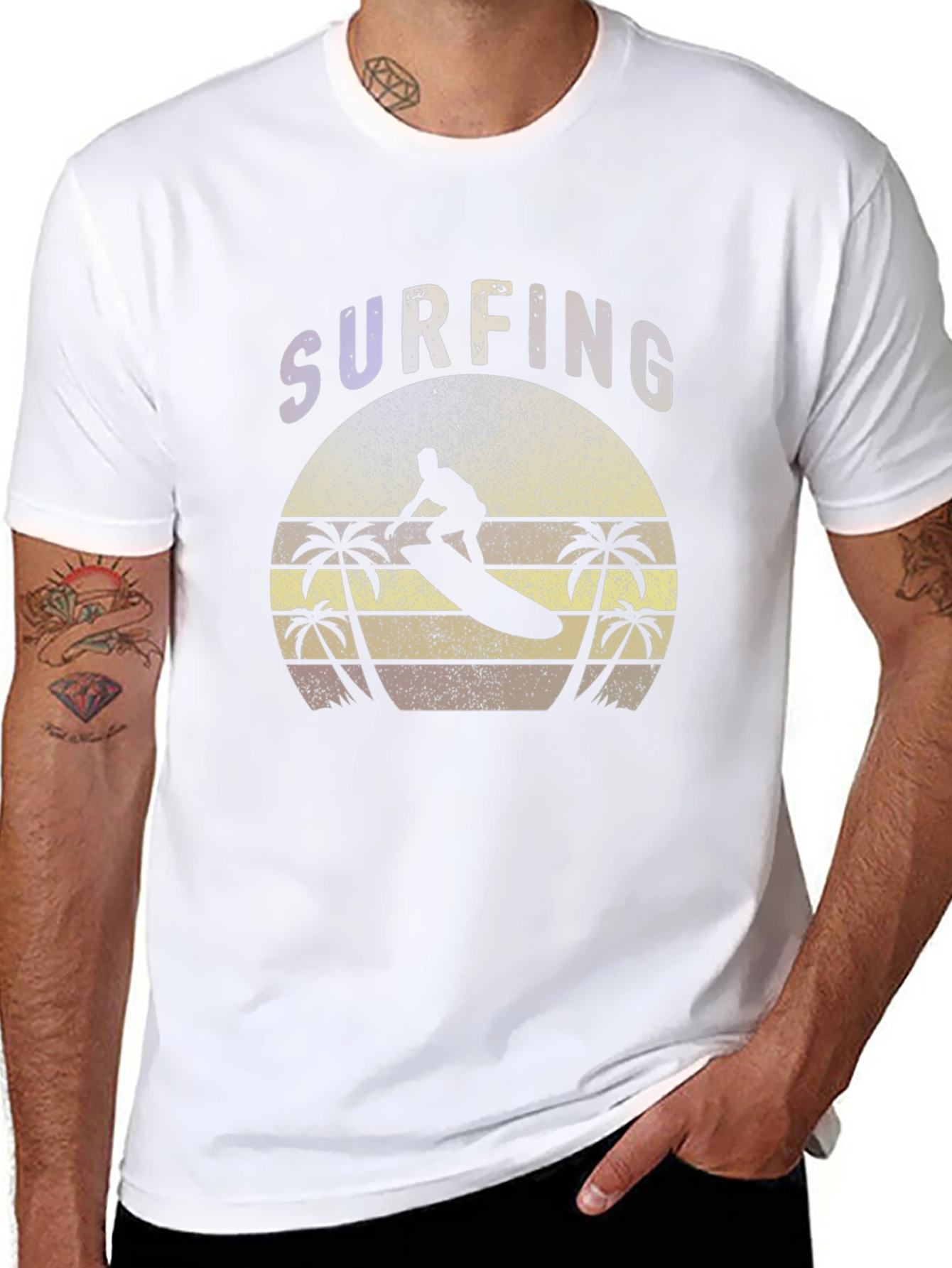 Surfing Graphic T-Shirt: Retro Style