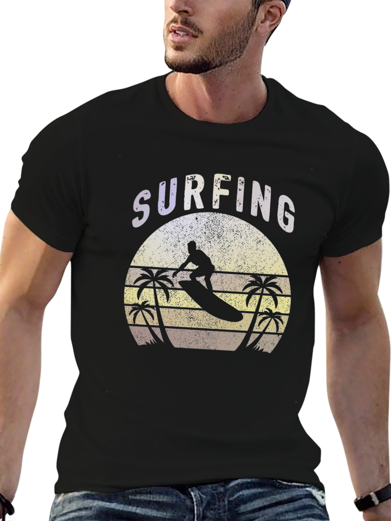 Surfing Graphic T-Shirt: Retro Style