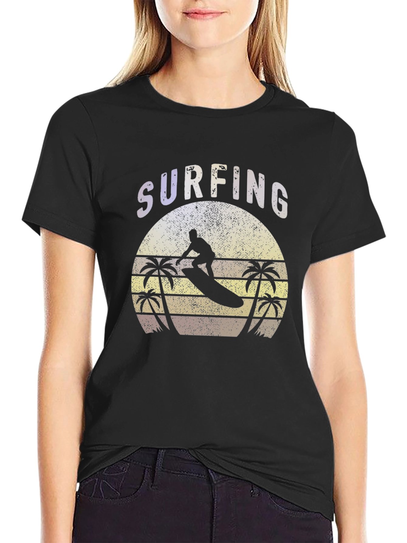Surfing Graphic T-Shirt: Retro Style