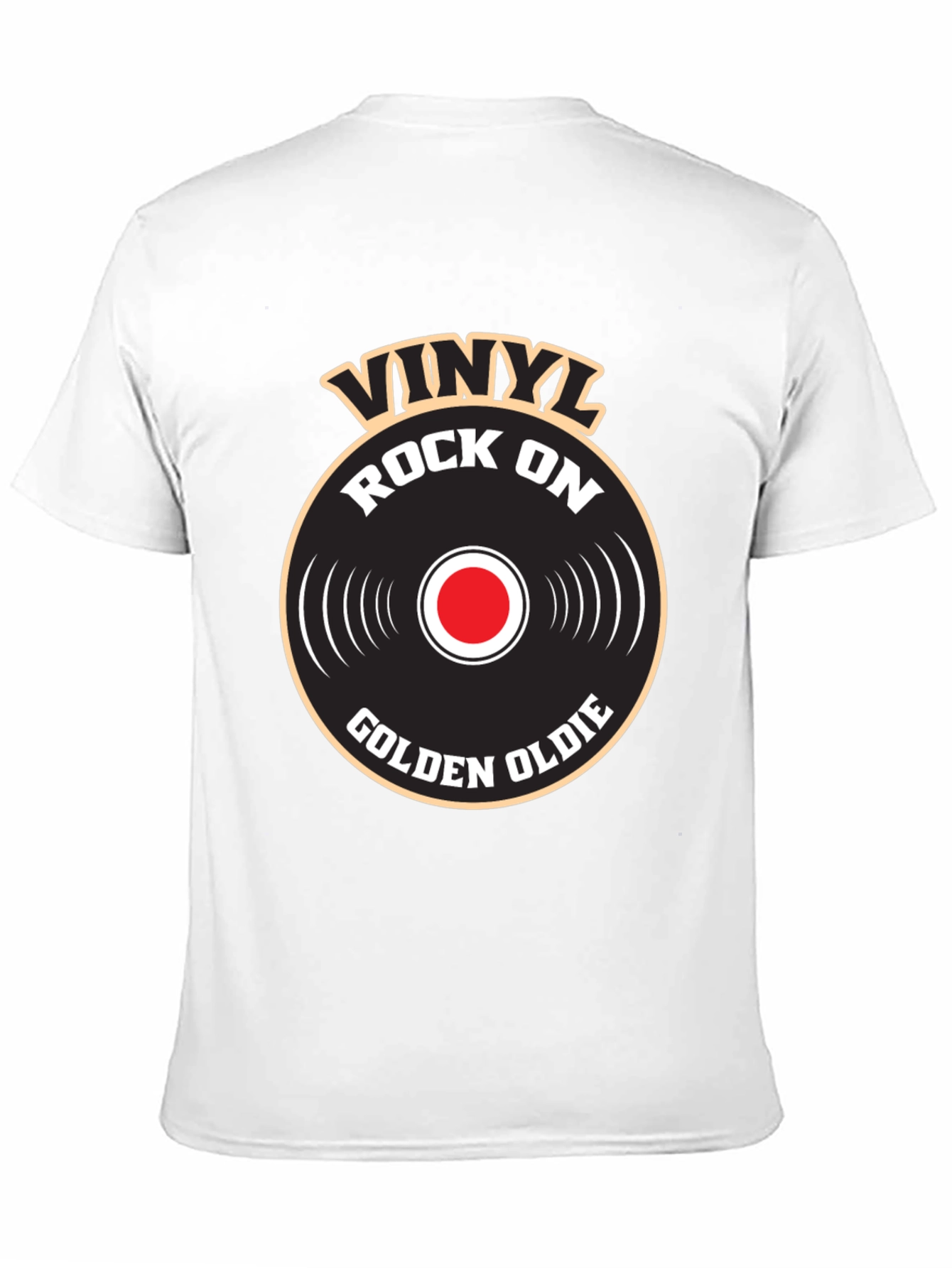 Vinyl Rock On Golden Oldie Graphic T-Shirt