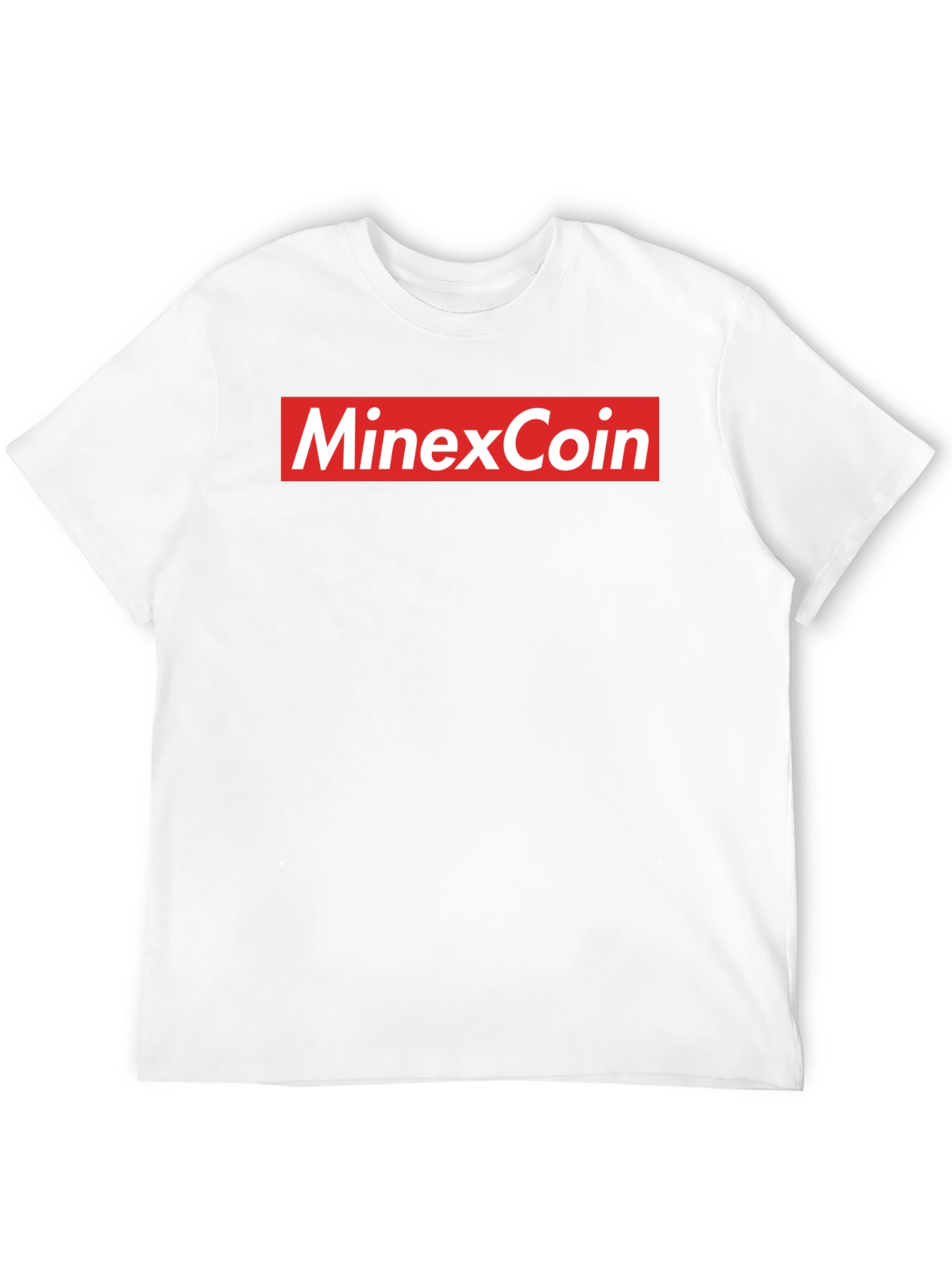 MinexCoin Red Box Logo Black T-Shirt