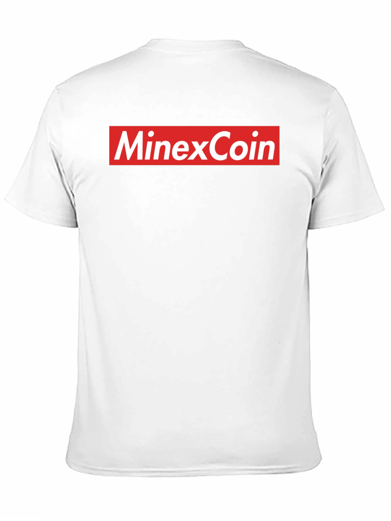 MinexCoin Red Box Logo Black T-Shirt