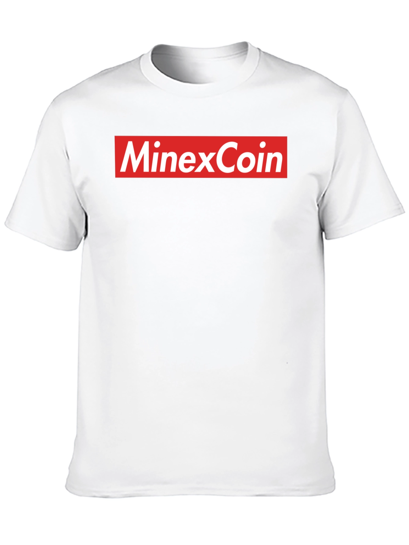 MinexCoin Red Box Logo Black T-Shirt
