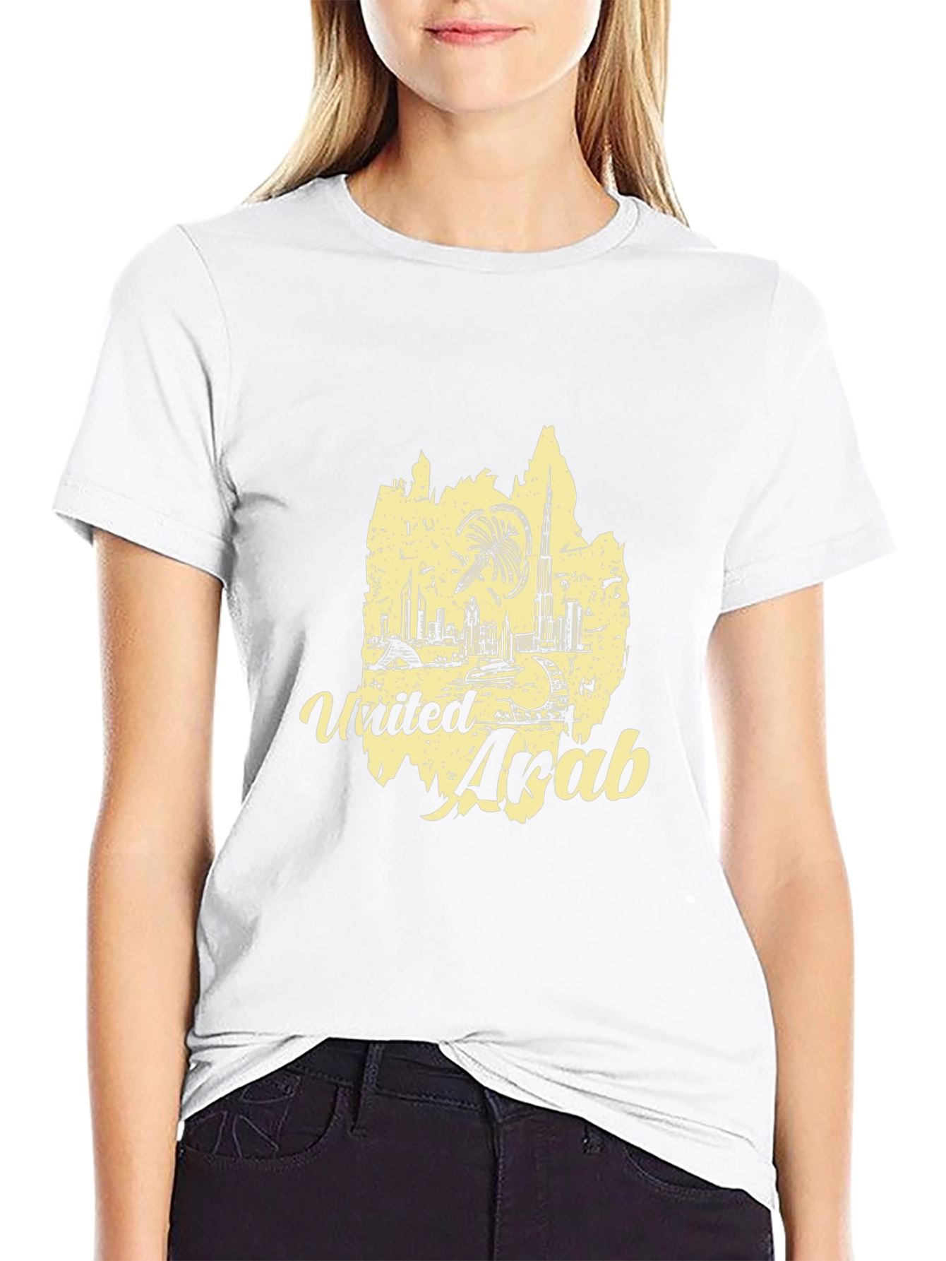 United Arab Emirates Graphic Tee - Black Cotton T-Shirt