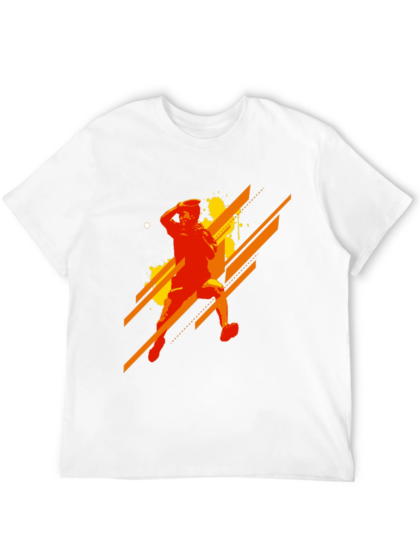 Abstract Thrower Graphic Print Black T-Shirt