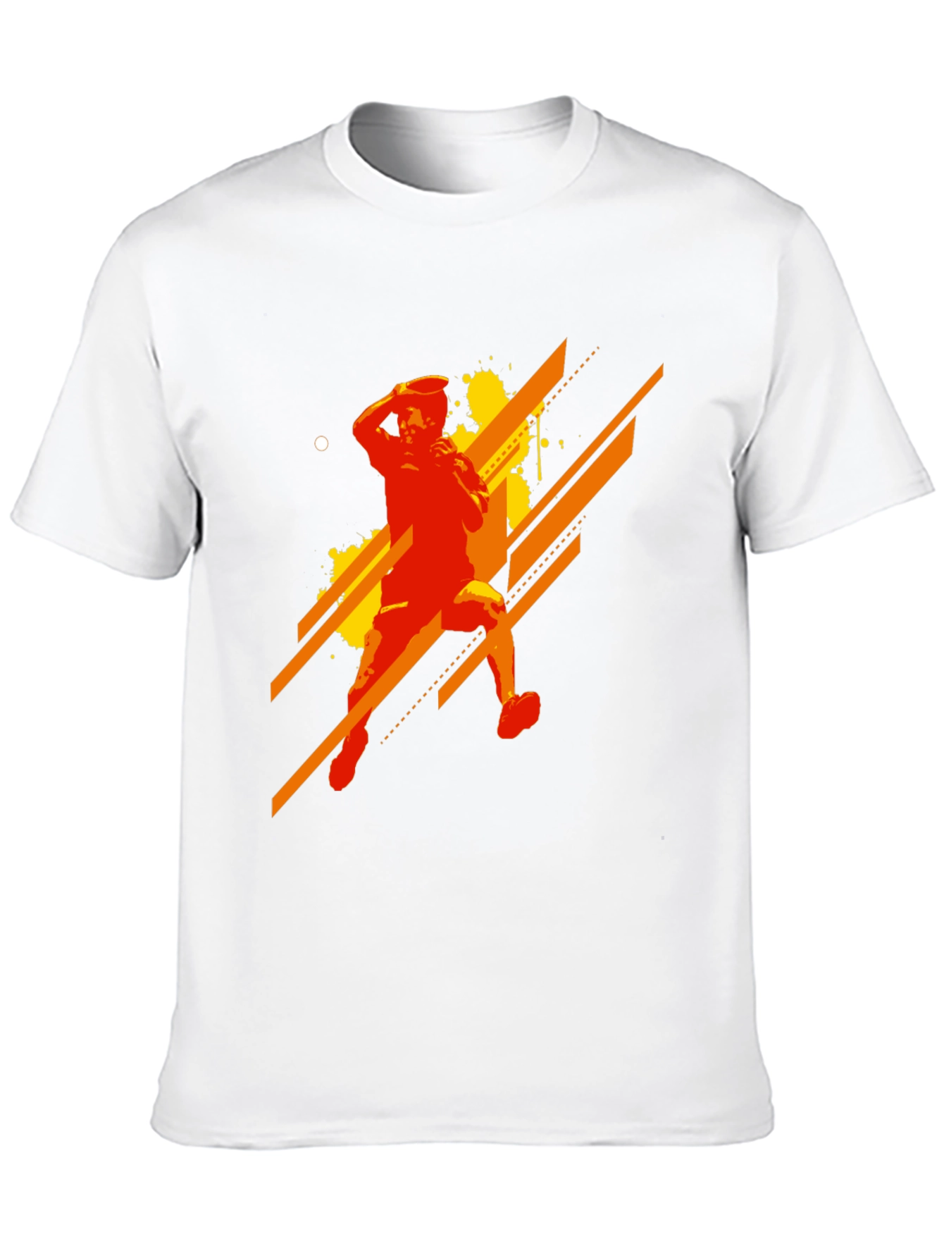 Abstract Thrower Graphic Print Black T-Shirt