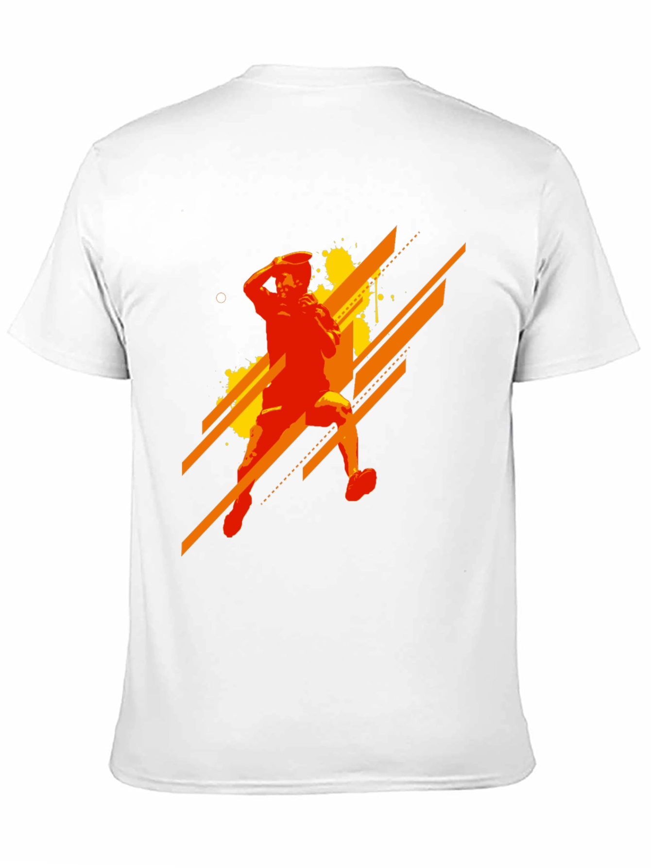 Abstract Thrower Graphic Print Black T-Shirt