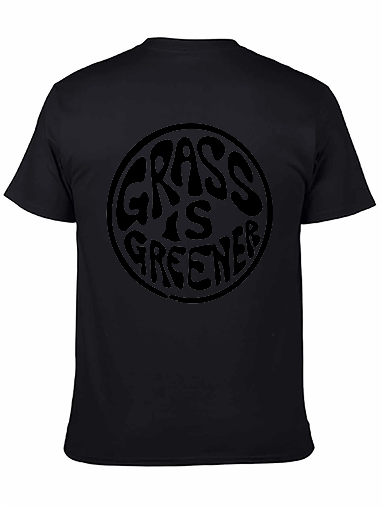 Grass is Greener Graphic T-Shirt - Unisex Black Tee