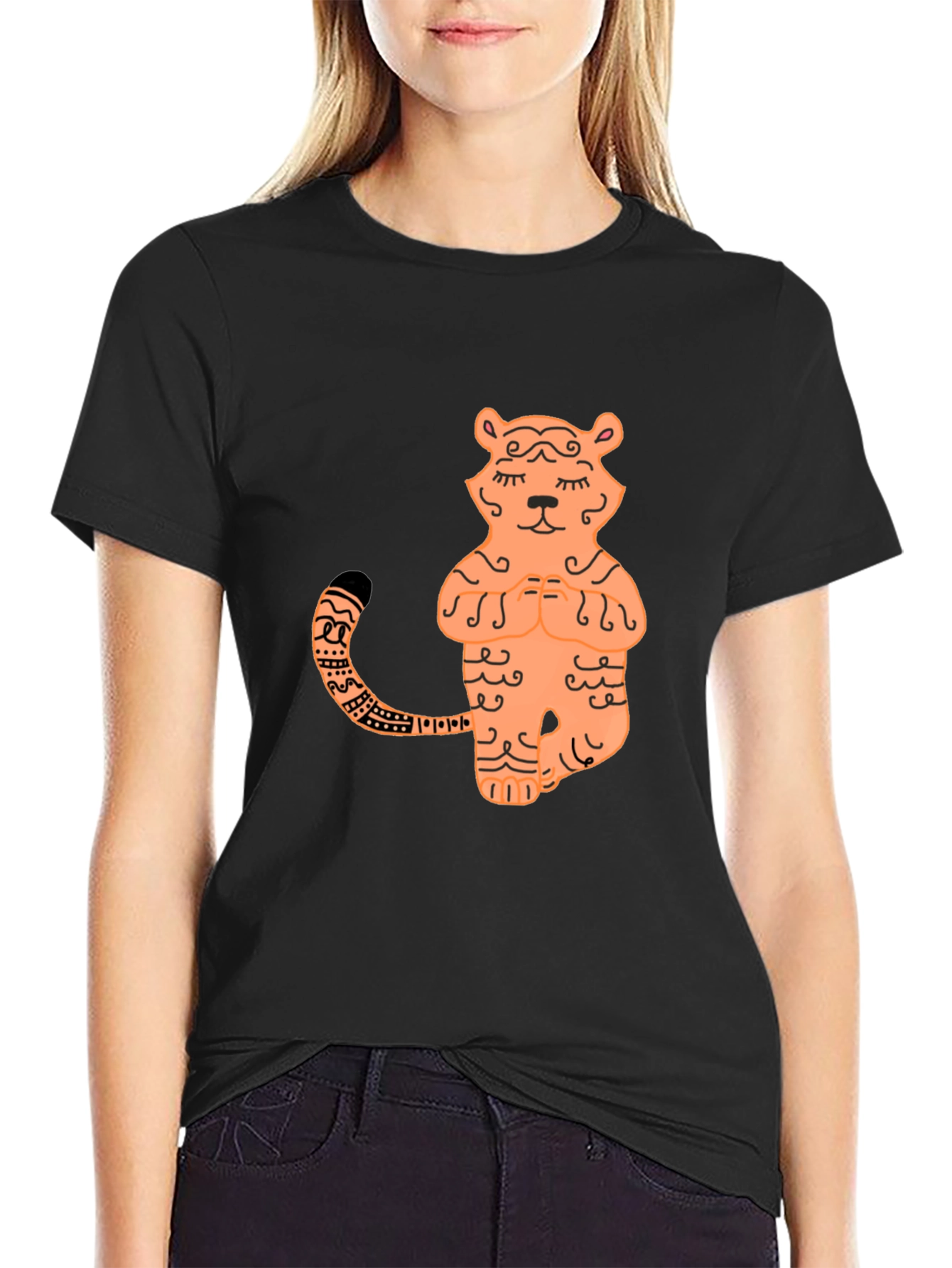 Zen Tiger Graphic Tee - Stylish Yoga T-Shirt