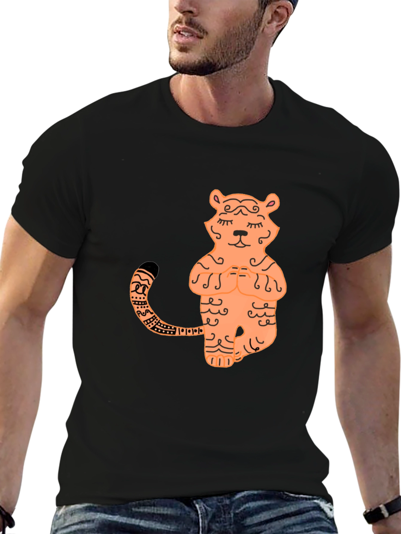 Zen Tiger Graphic Tee - Stylish Yoga T-Shirt