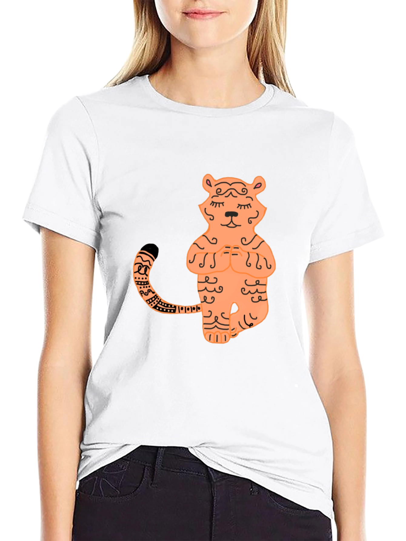 Zen Tiger Graphic Tee - Stylish Yoga T-Shirt