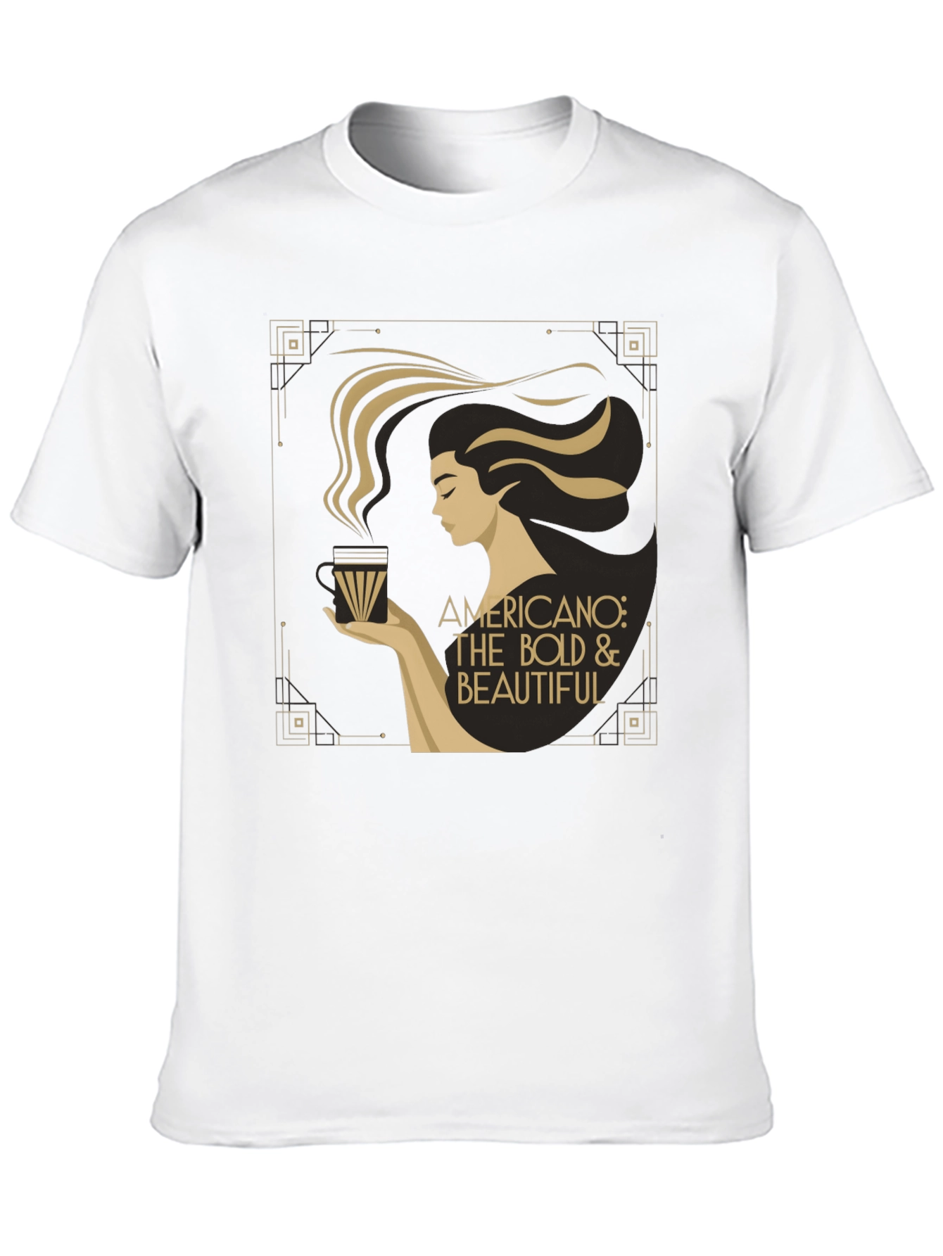 Bold & Beautiful Americano Coffee Graphic T-Shirt