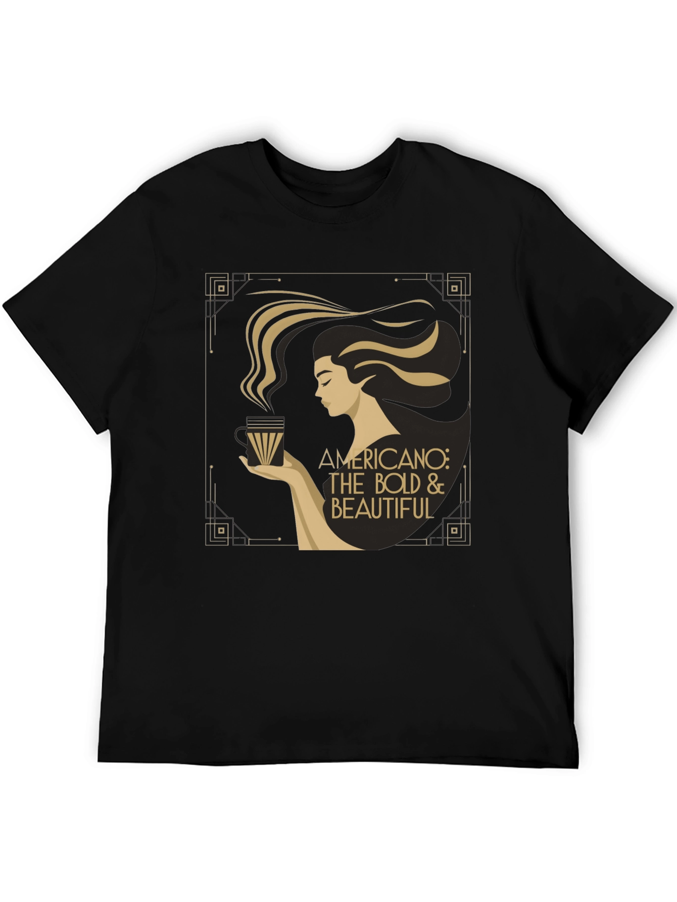 Bold & Beautiful Americano Coffee Graphic T-Shirt