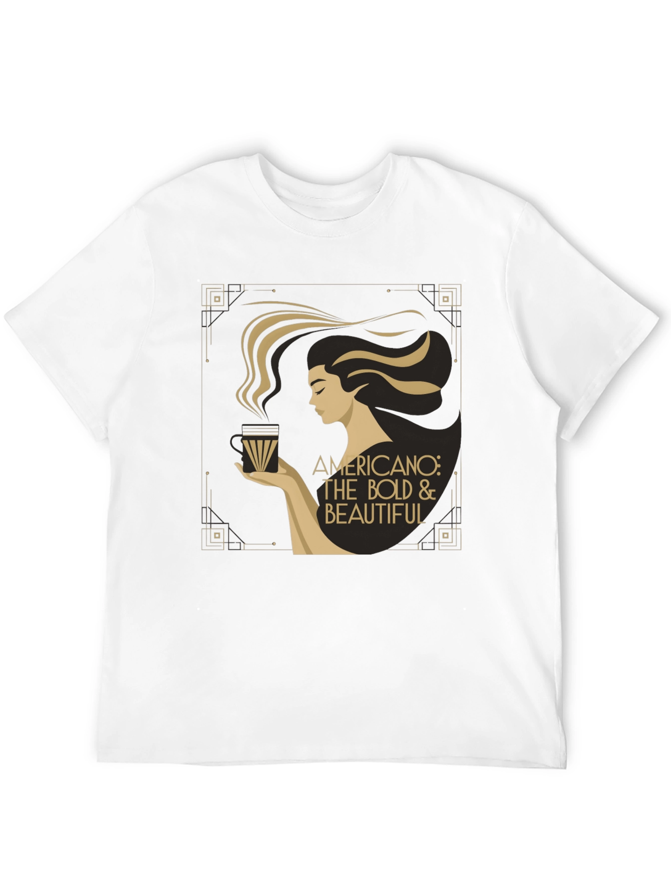 Bold & Beautiful Americano Coffee Graphic T-Shirt