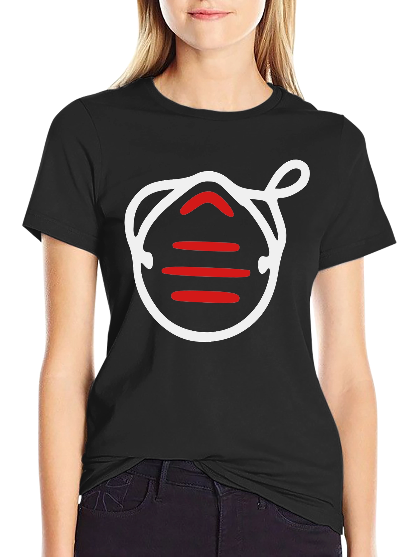 Graphic Tee: Mask Life Black T-Shirt