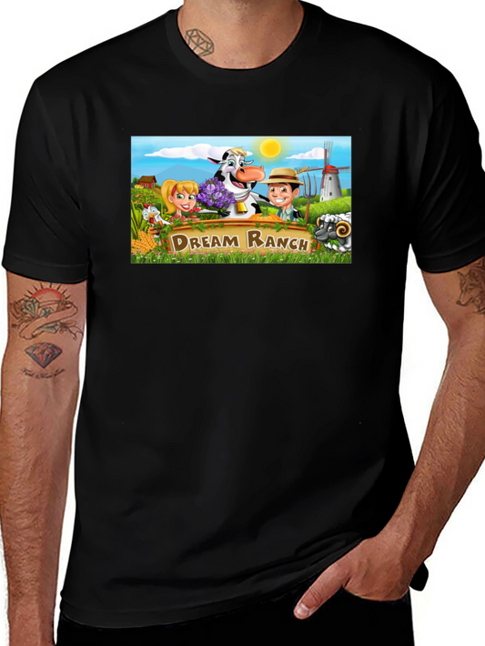 Dream Ranch Graphic T-Shirt - Black Fun Farm Theme