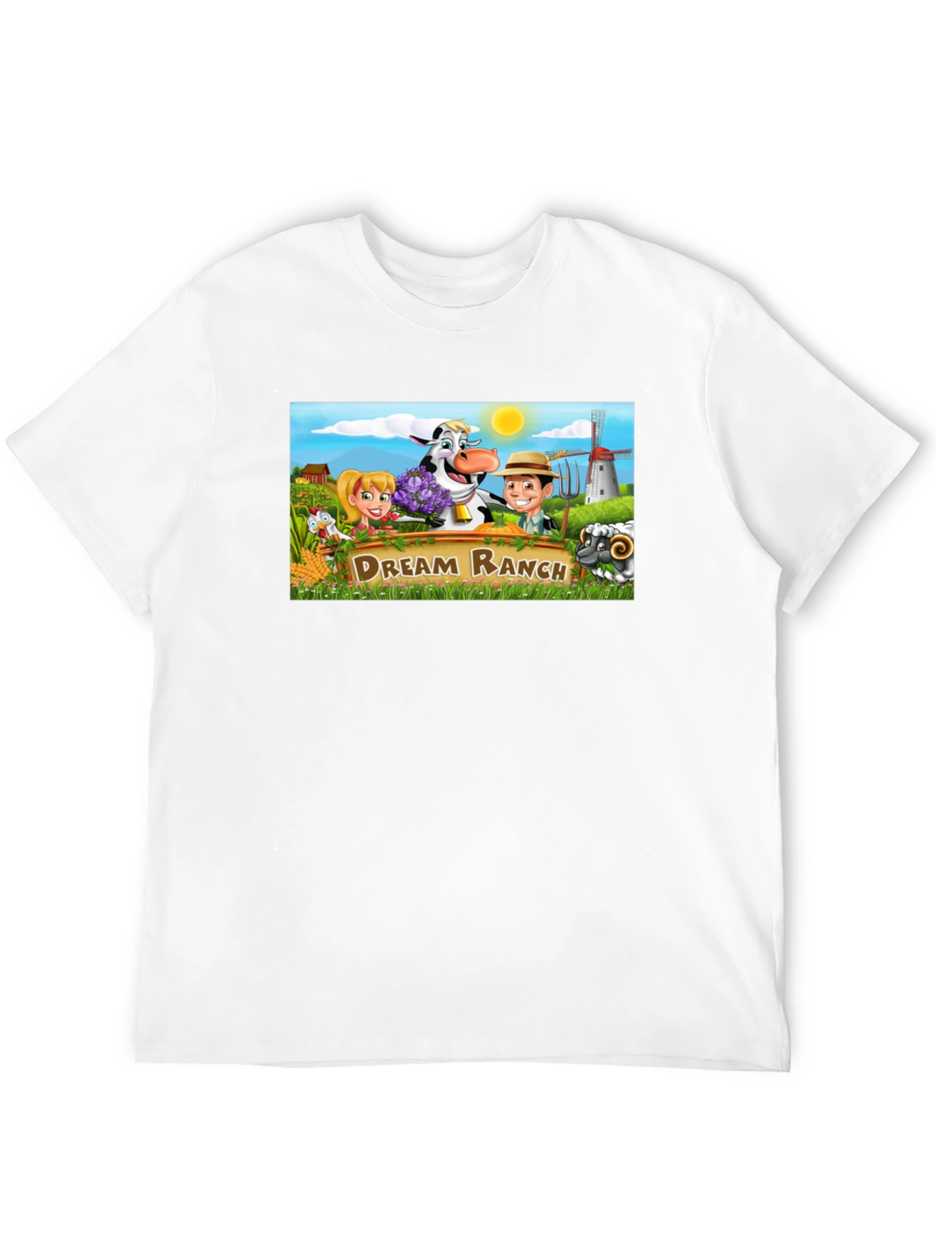 Dream Ranch Graphic T-Shirt - Black Fun Farm Theme