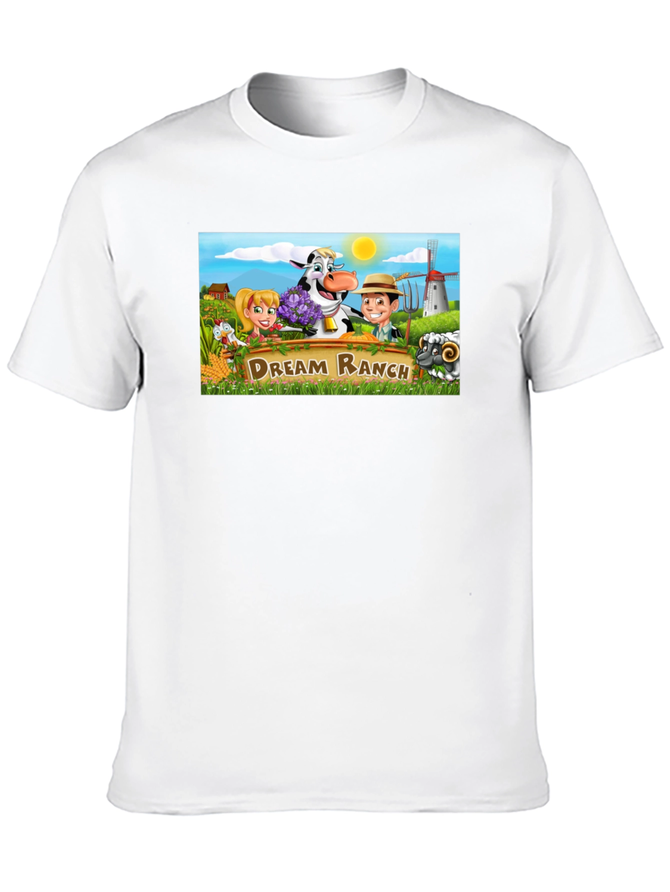 Dream Ranch Graphic T-Shirt - Black Fun Farm Theme