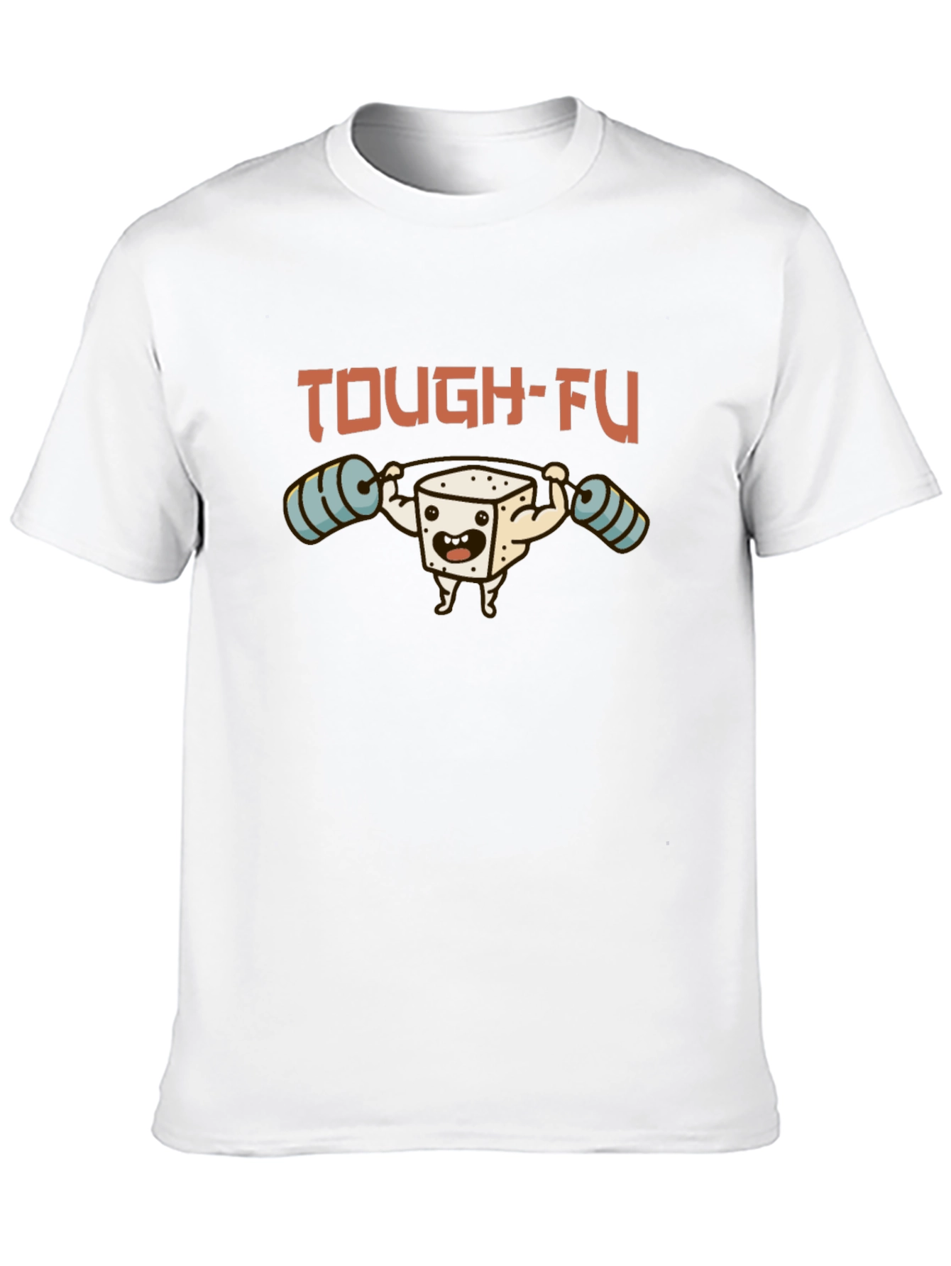 Tough-Fu T-Shirt - Weightlifting Tofu Design